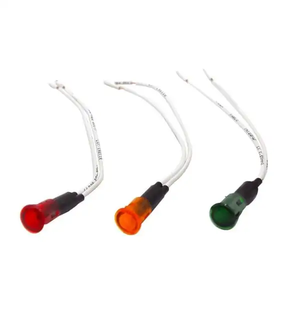 SİNYAL LAMBASI KABLOLU YEŞİL 220 VOLT TIRNAKLI 10MM 