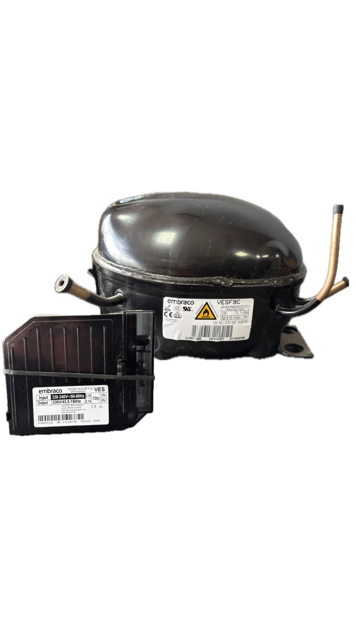 Embraco VESF9C ZC1KKC9Q İNVERTER KOMPRESÖR KARTLI  (TEK SİNYAL)