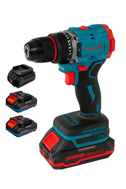 Catpower 1025 Kömürsüz Çift Akülü Matkap Vidalama 20V 2.0Ah