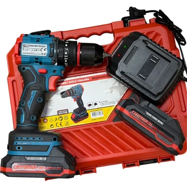 Catpower 1025 Kömürsüz Çift Akülü Matkap Vidalama 20V 2.0Ah