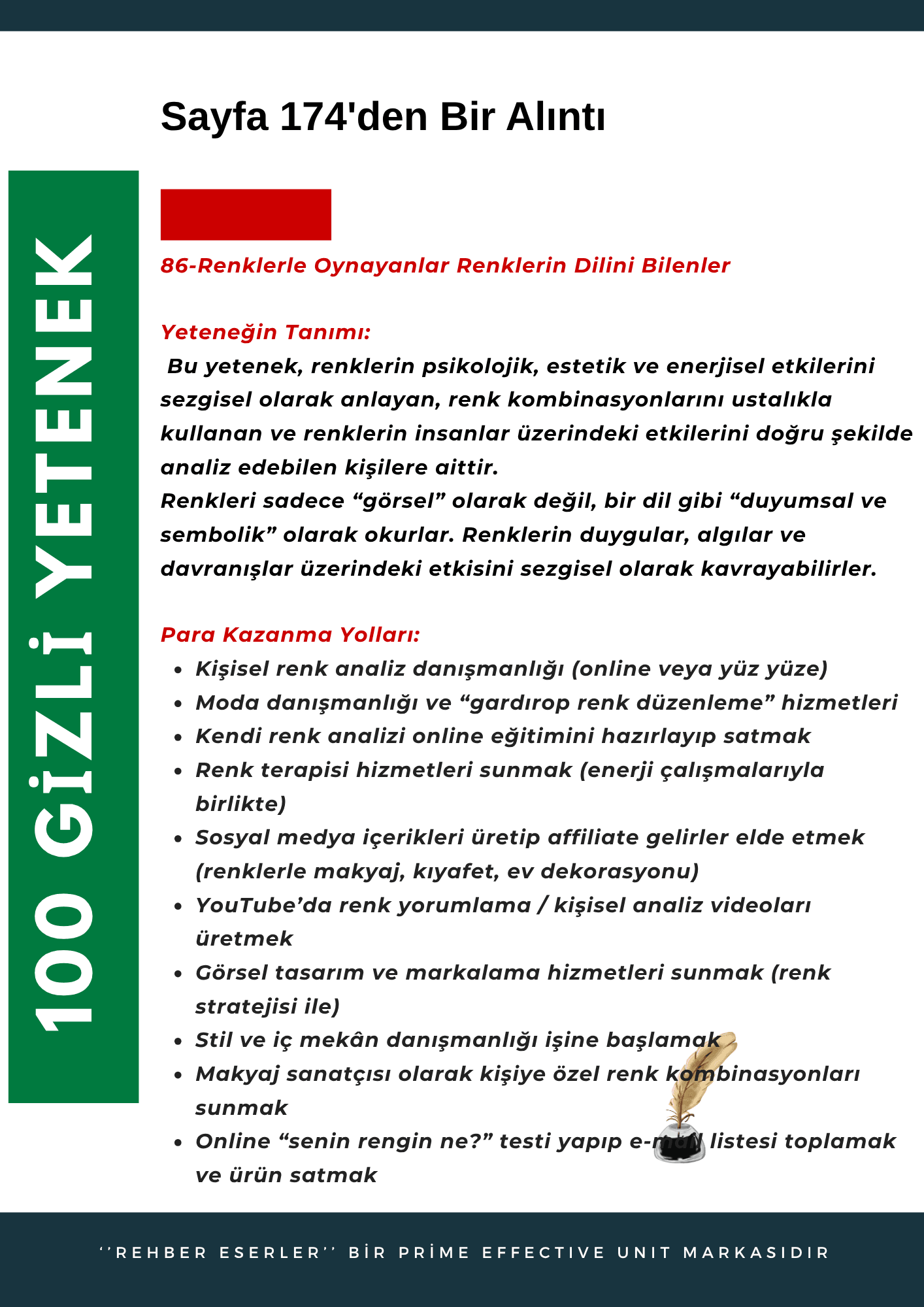 Gözden Kaçan 100 Gizli Yetenek İle Kazanma Rehberi