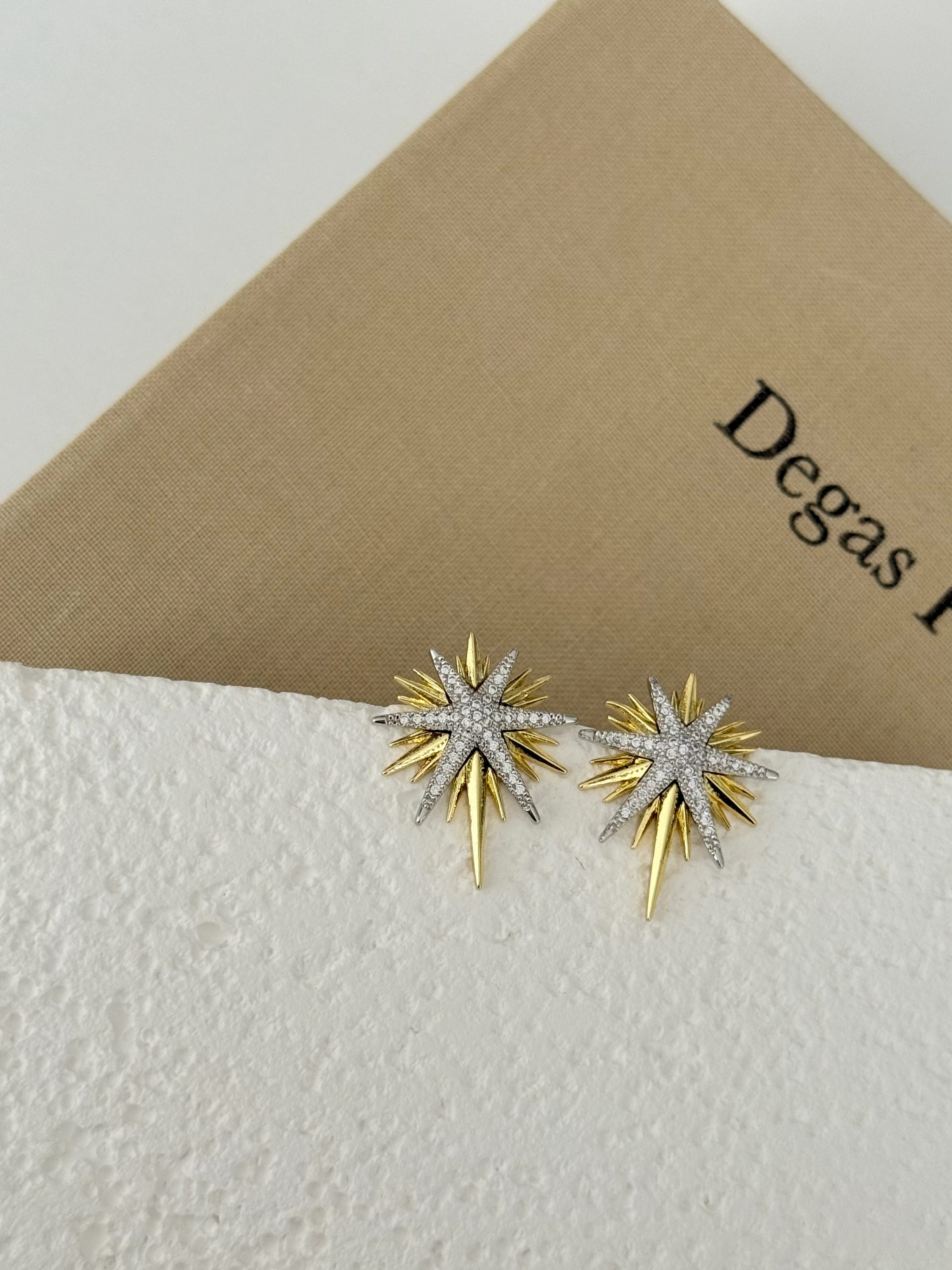 Taşlı Kutup Yıldızı Küpe