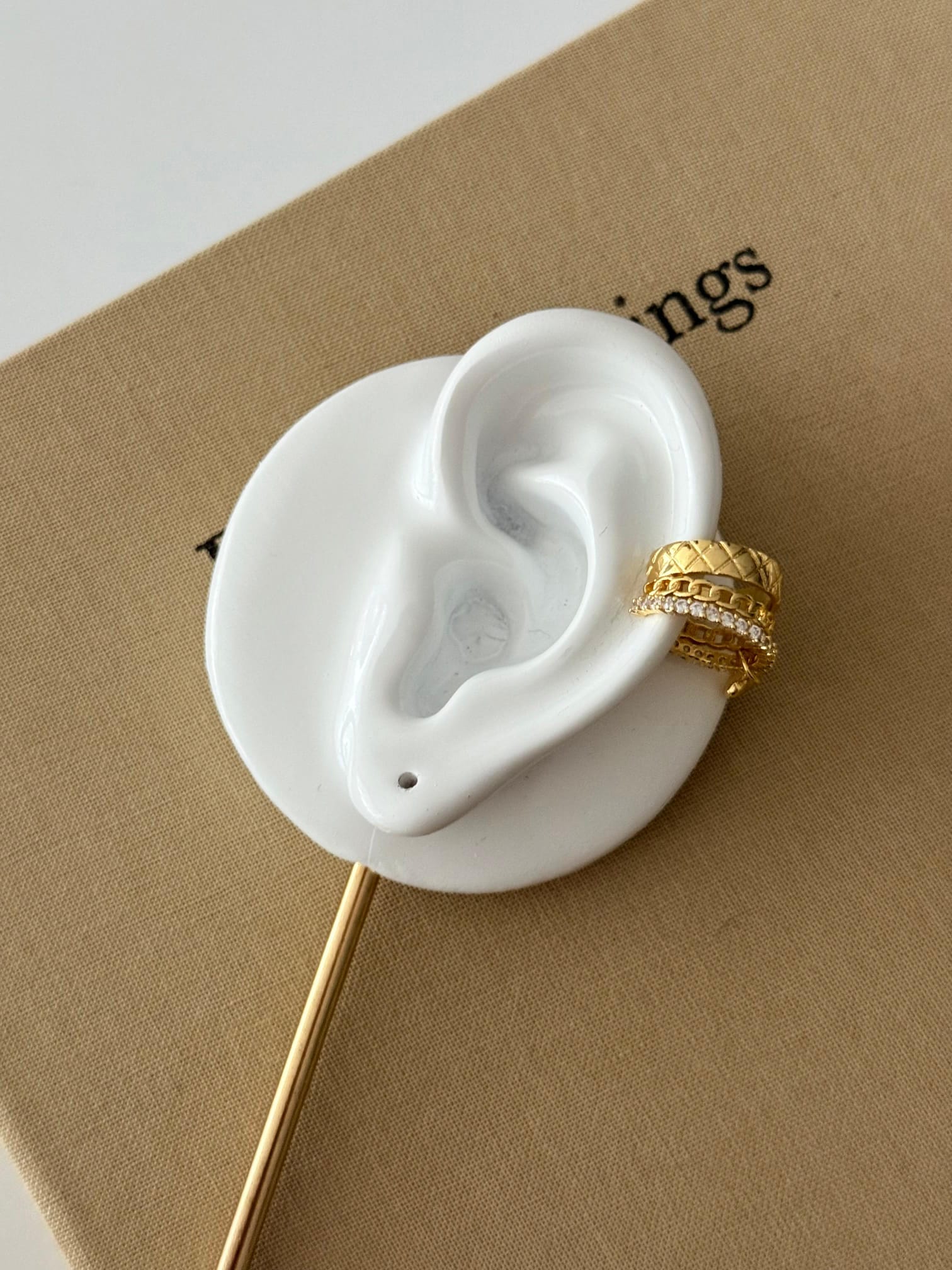 Dokulu Üçlü Mini Earcuff