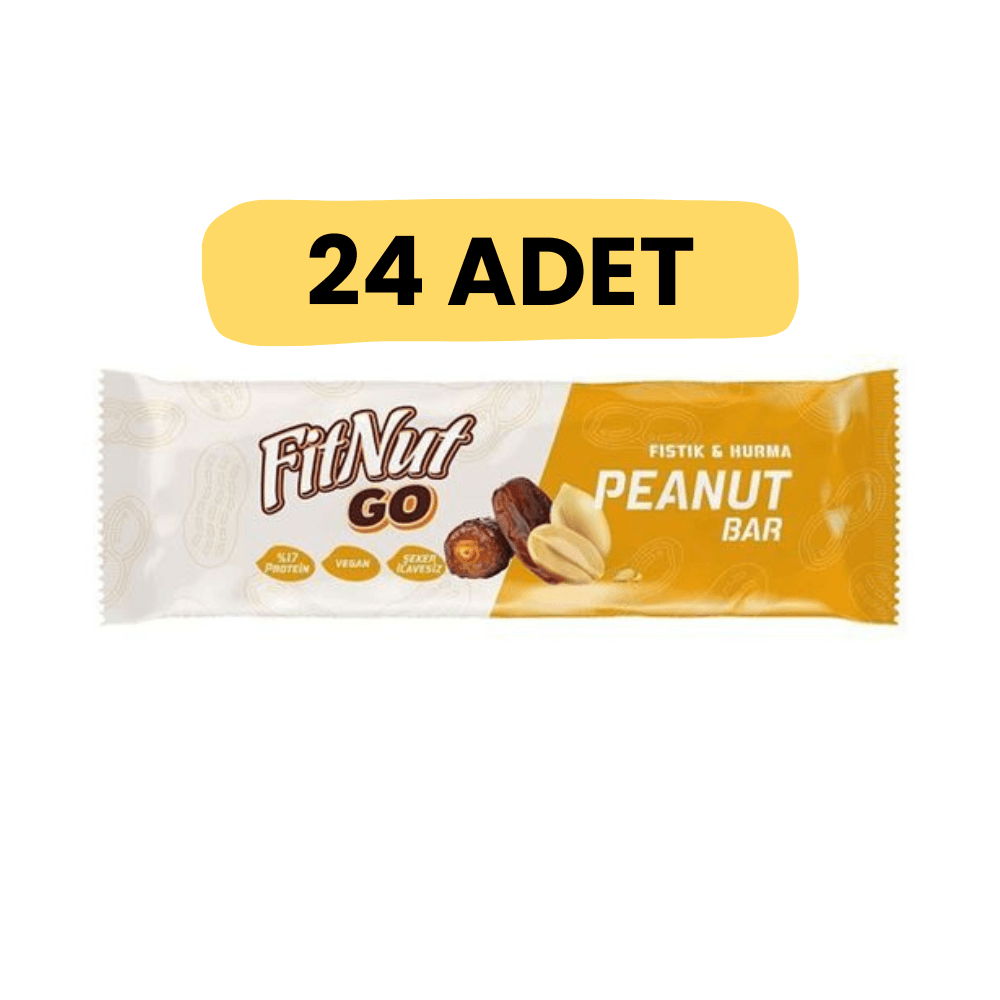 FitNut Peanut Bar (30gr) Fıstık ve Hurma- 24 Adet