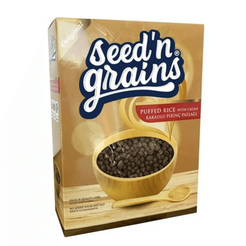 Seed'n Grains Kakaolu Pirinç Patlağı (Şekersiz-200gr)