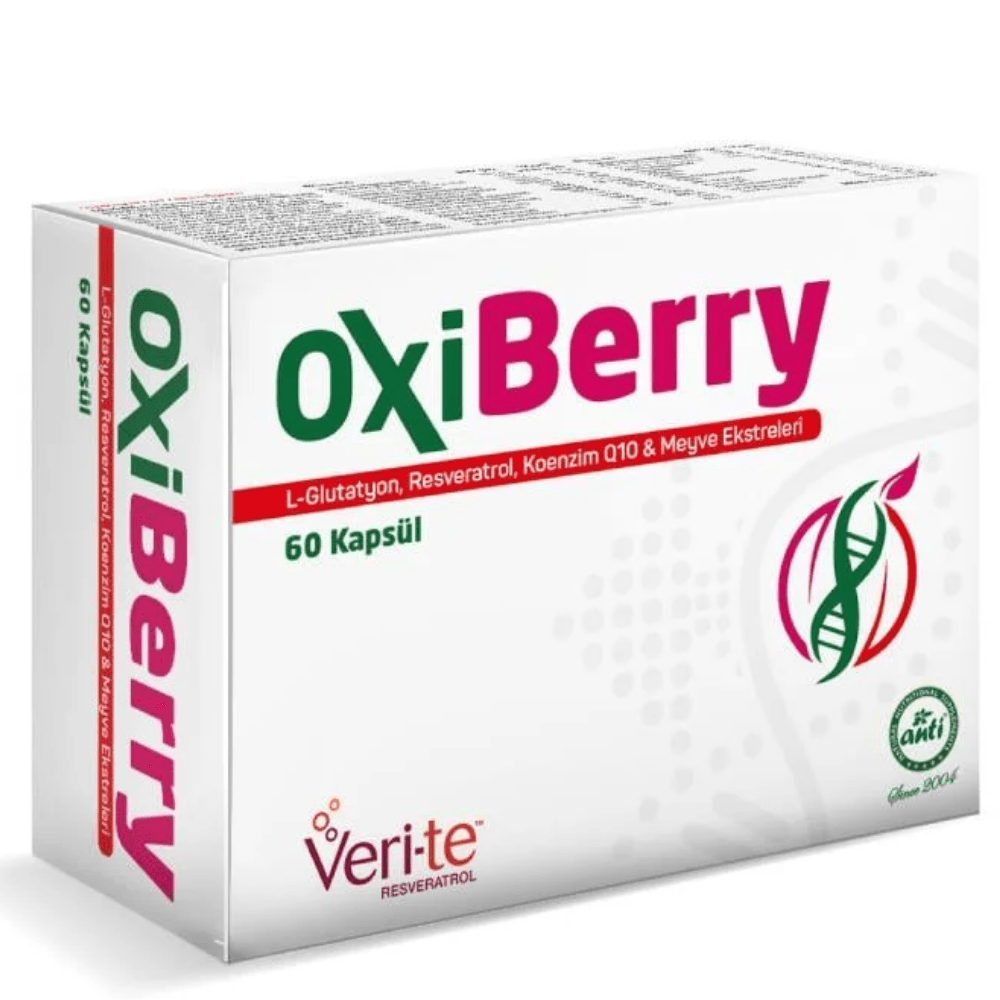 Anti Oxiberry L-Glutatyon, Resveratrol, Coq10 & Meyve Ekstreleri 60 Kapsül