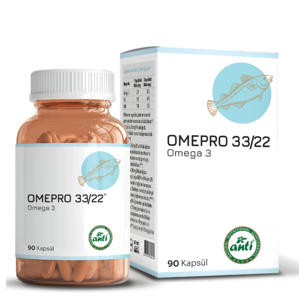 Anti Omepro 33/22 Omega3 Balık Yağı 90 Kapsül