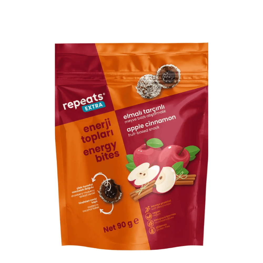 Repeats Proteinli Hurmalı Enerji Topları – Elma & Tarçın 90gr