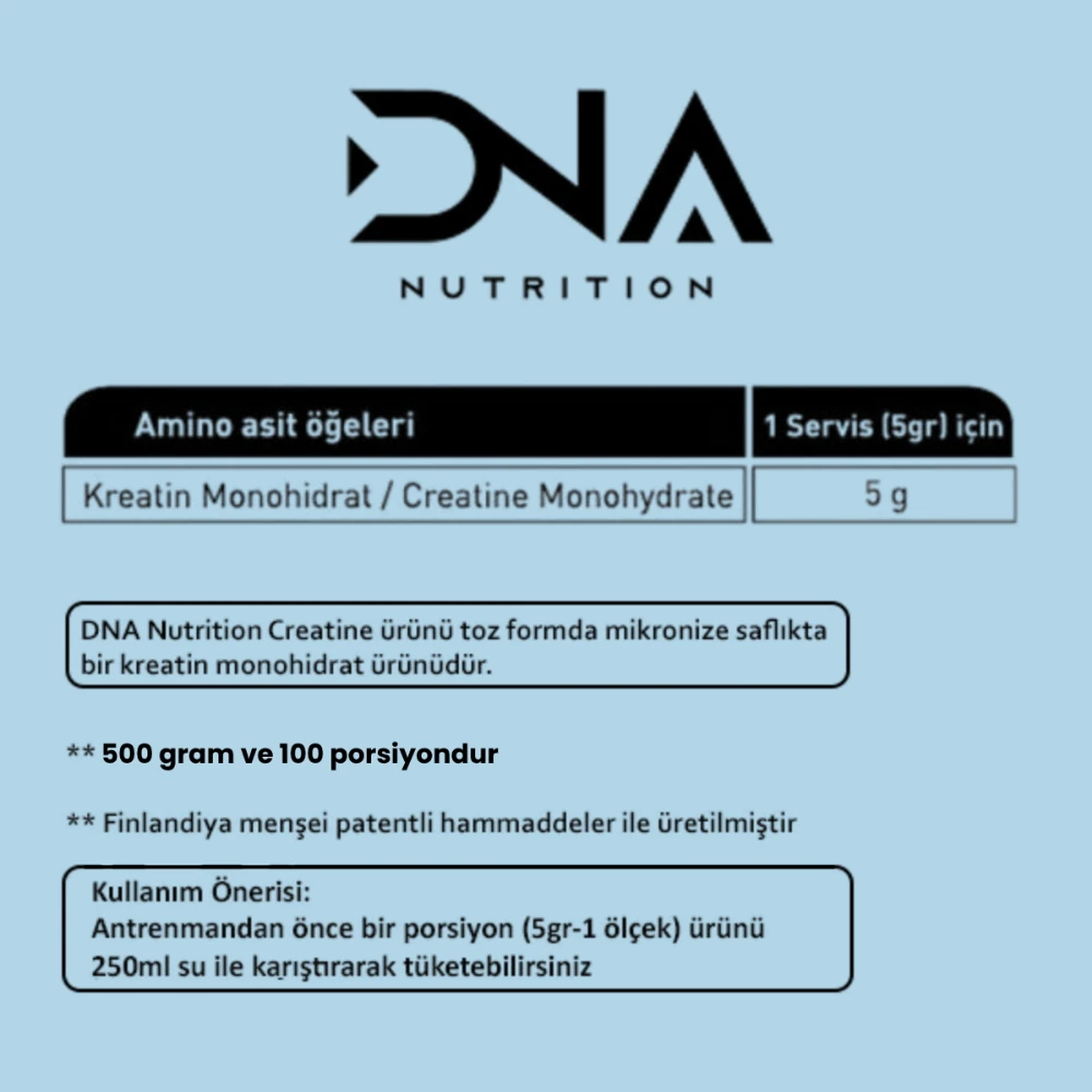 DNA Nutrition Creatine Monohydrate 500gr