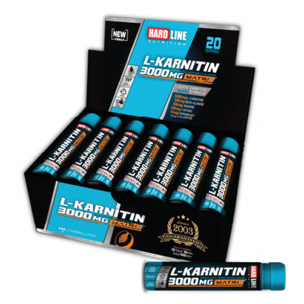Hardline L-Karnitin matrix 3000mg 20 Ampül