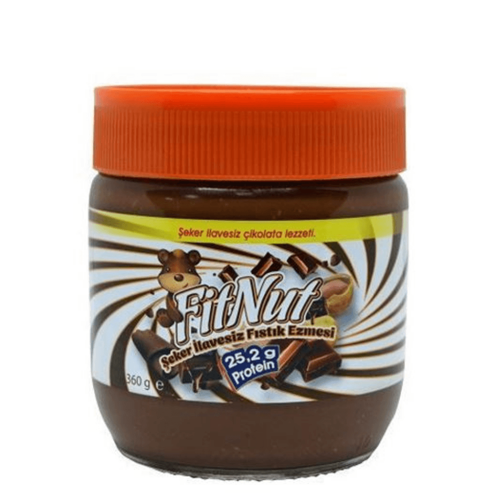FitNut Çikolatalı Şekersiz Fıstık Ezmesi 360gr