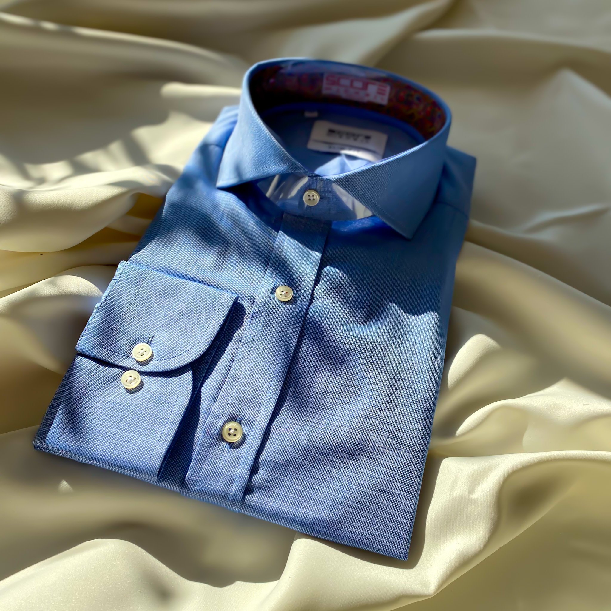 Italian Style Slim Fit Light Blue Shirt