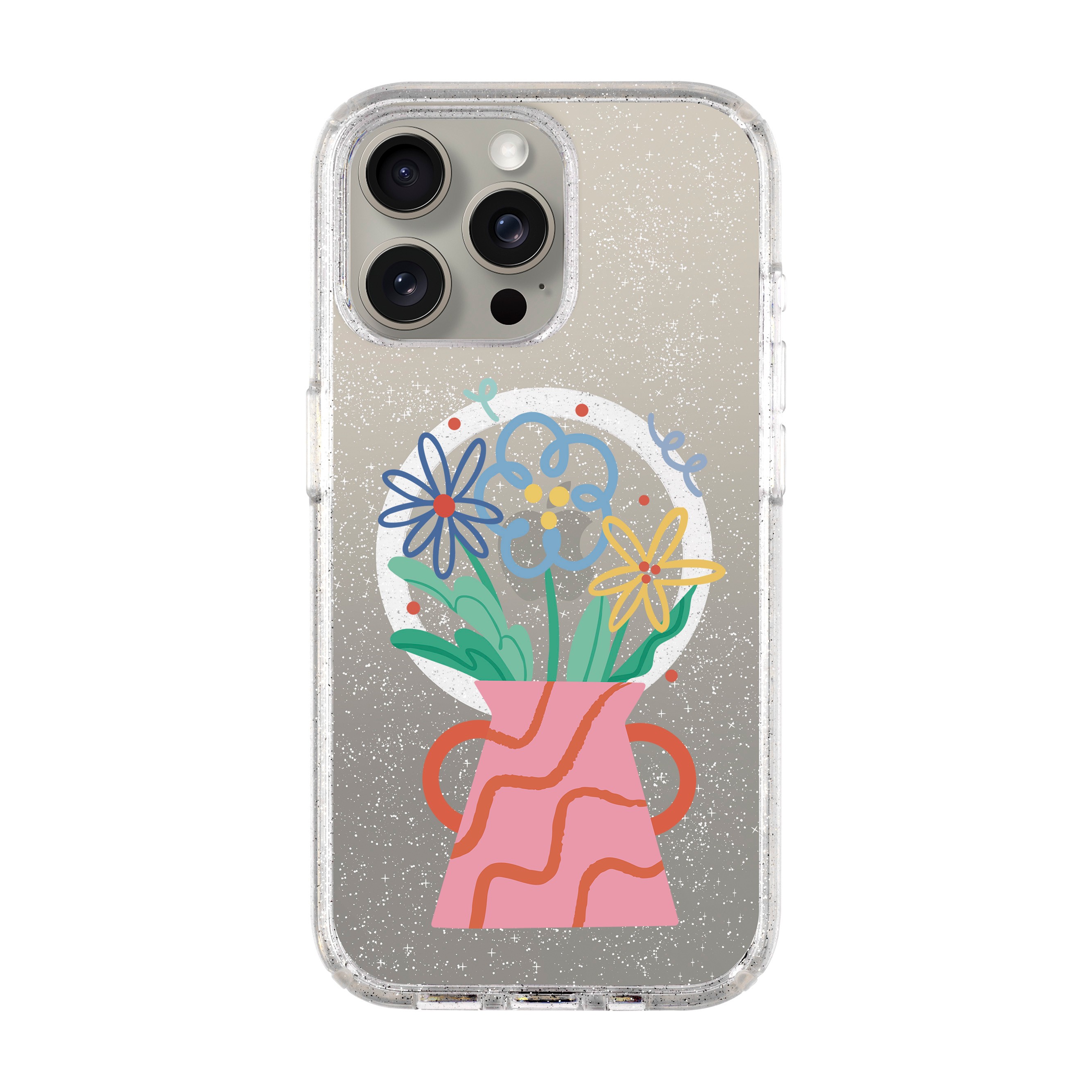 PINK VASE-iPhone Shiny Case with MagSafe