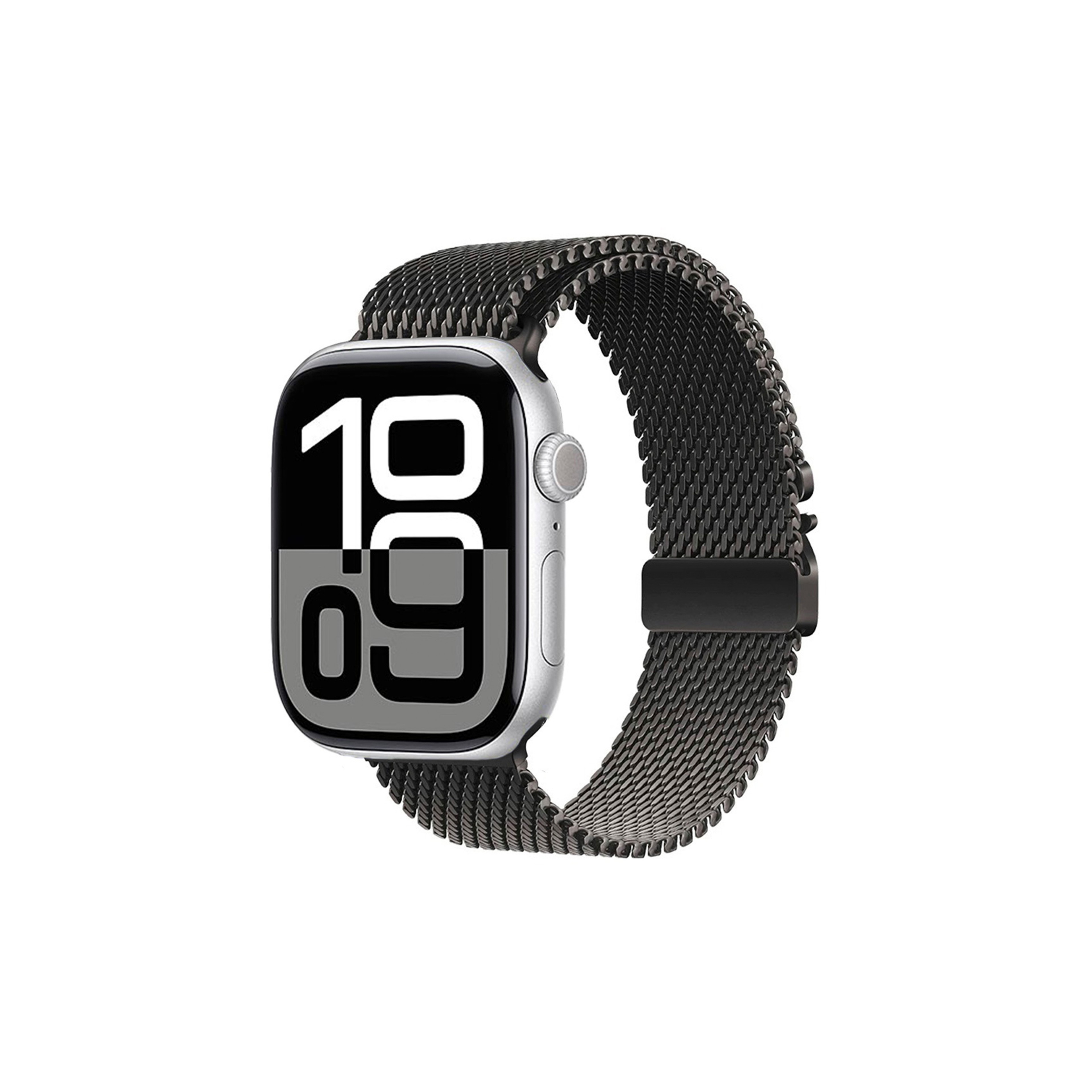 Apple Watch Braid Metal Kordon-Siyah