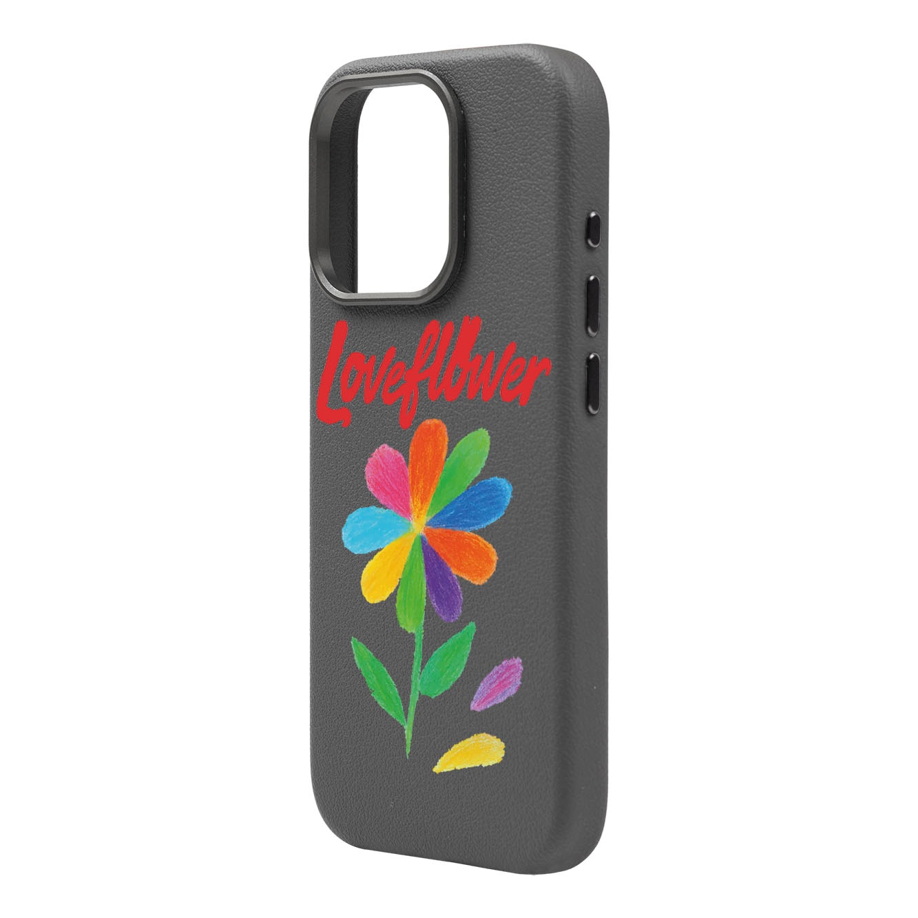 LOVE FLOWER-iPhone Leather Premium Kılıf MagSafe Özellikli