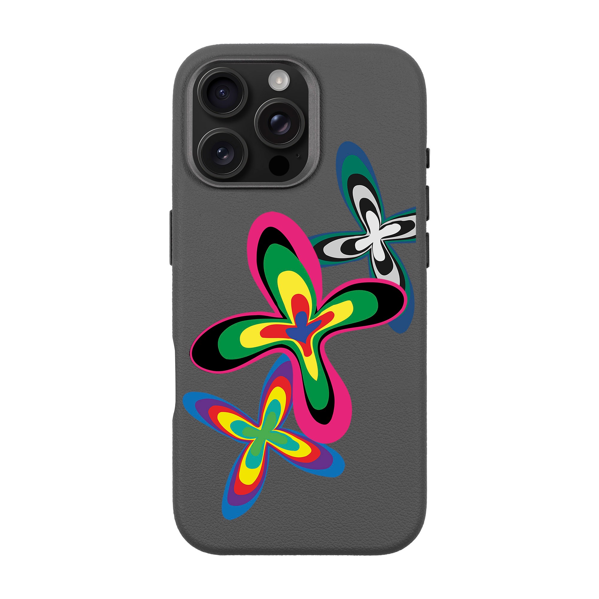 COLOR FLOWER-iPhone Leather Premium Kılıf MagSafe Özellikli