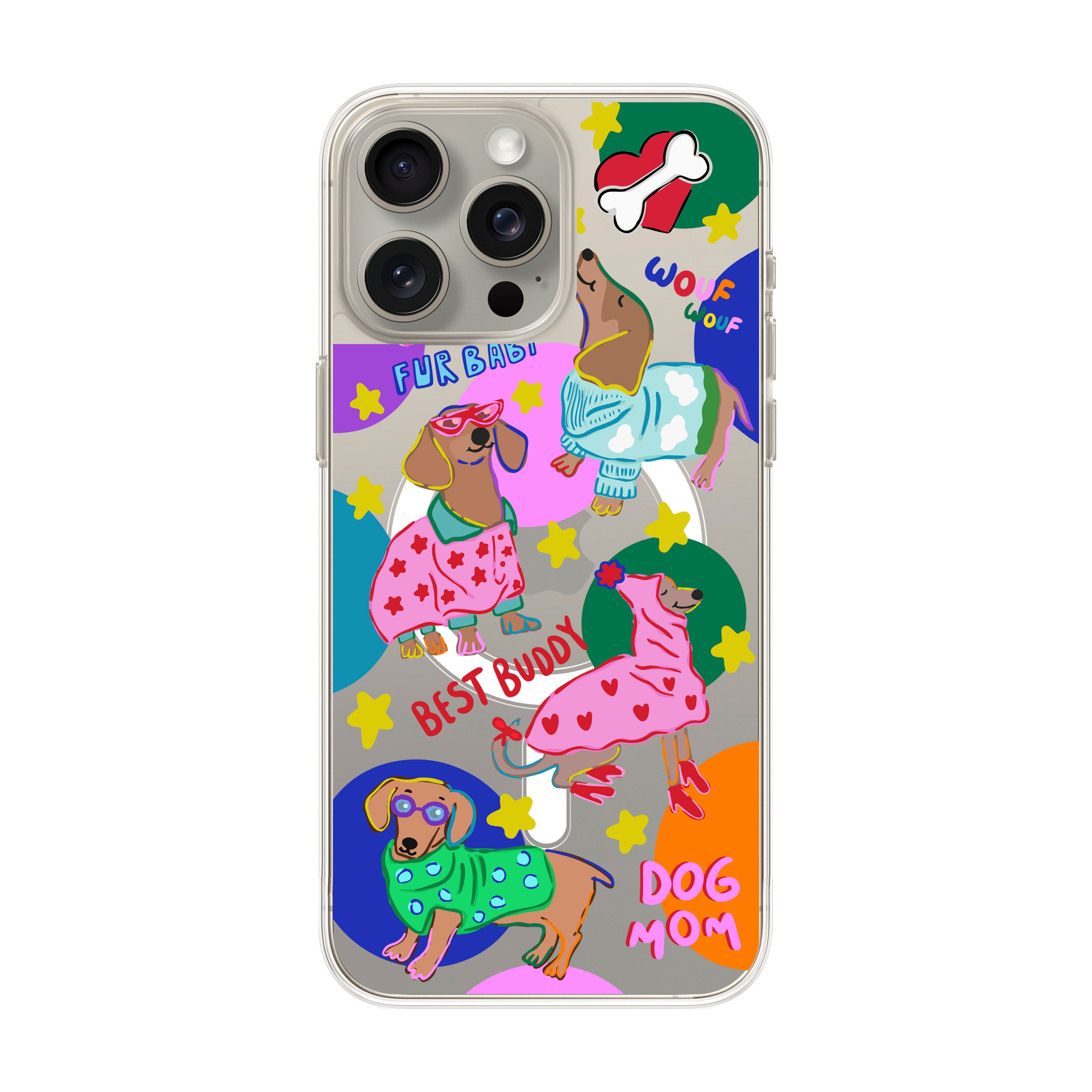 Dog Mom - iPhone Clear Case with MagSafe