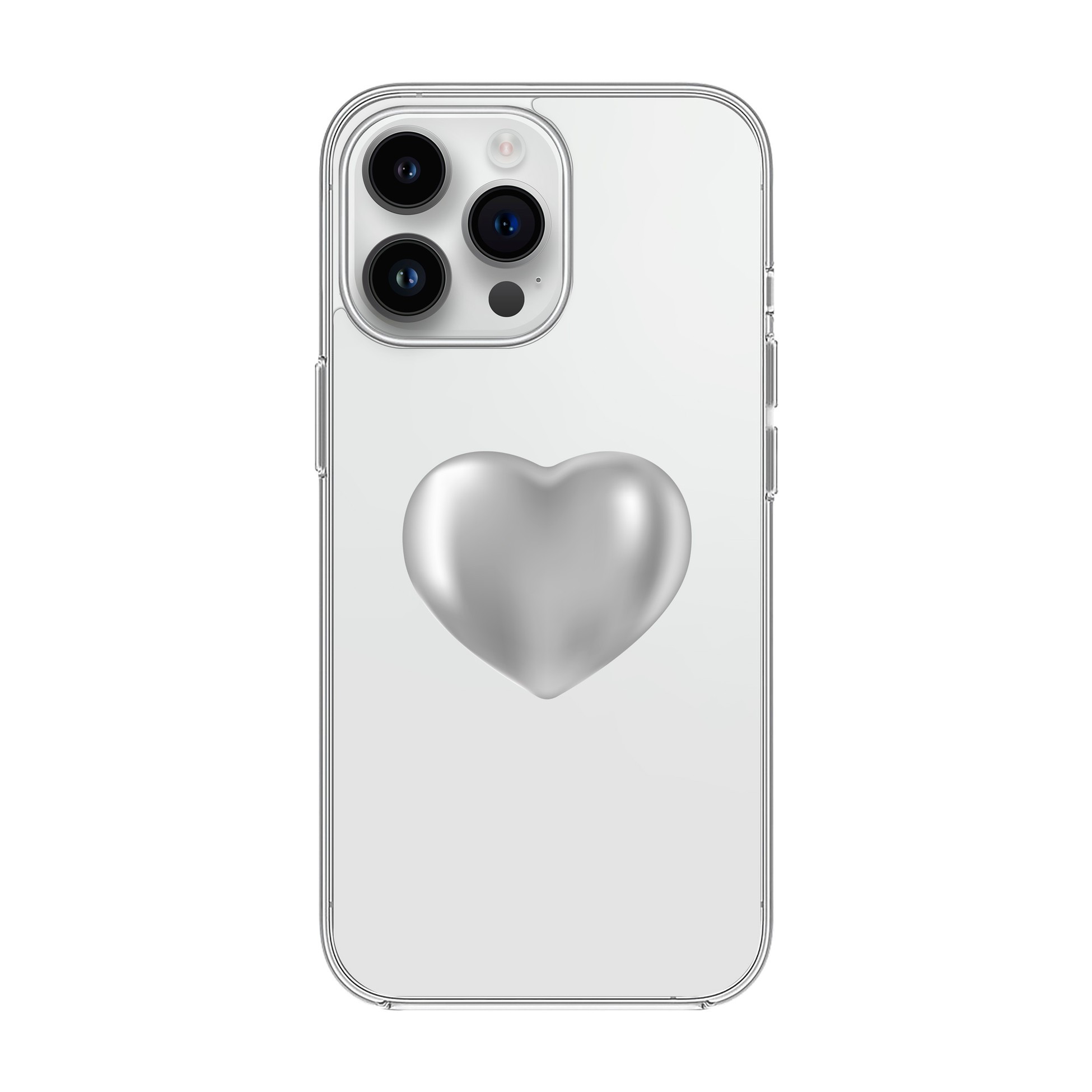 Silver Heart - iPhone Clear Case