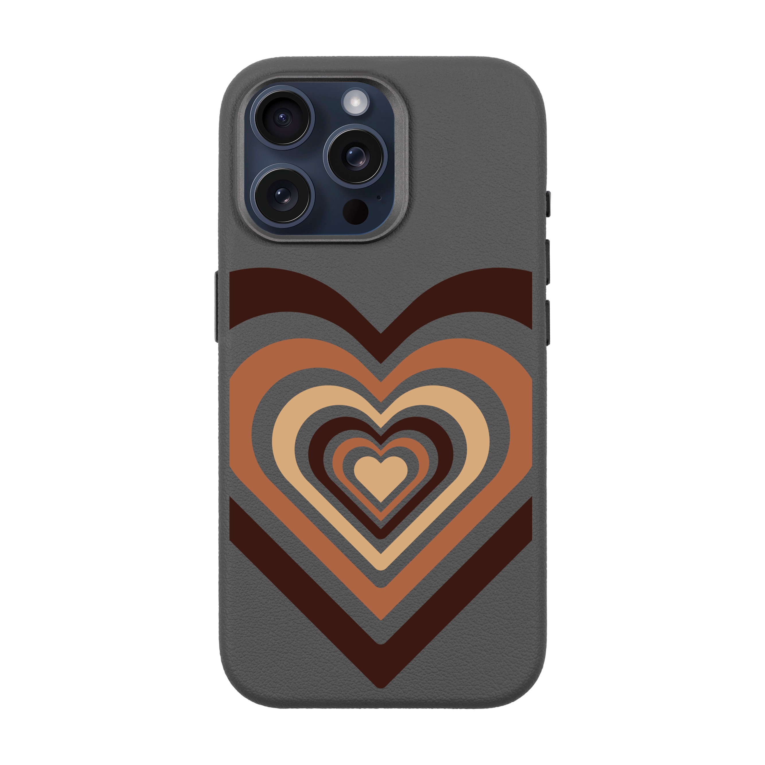 HEART-iPhone Leather 15 Premium Case with MagSafe