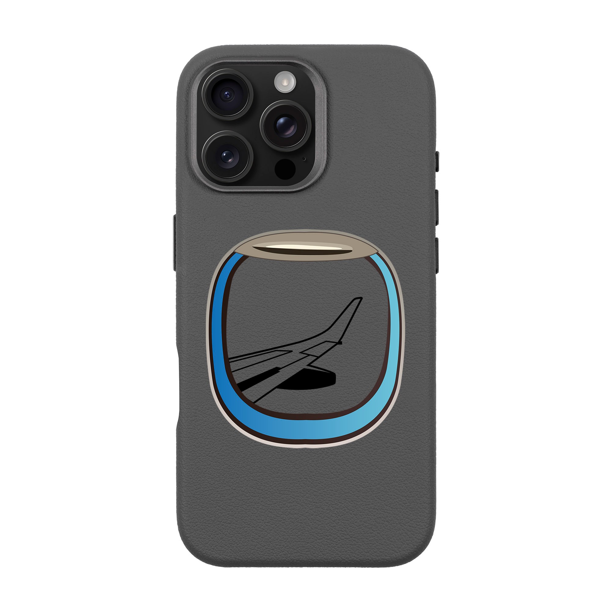 AIRCRAFT WINDOW-iPhone Leather Premium Case with MagSafe