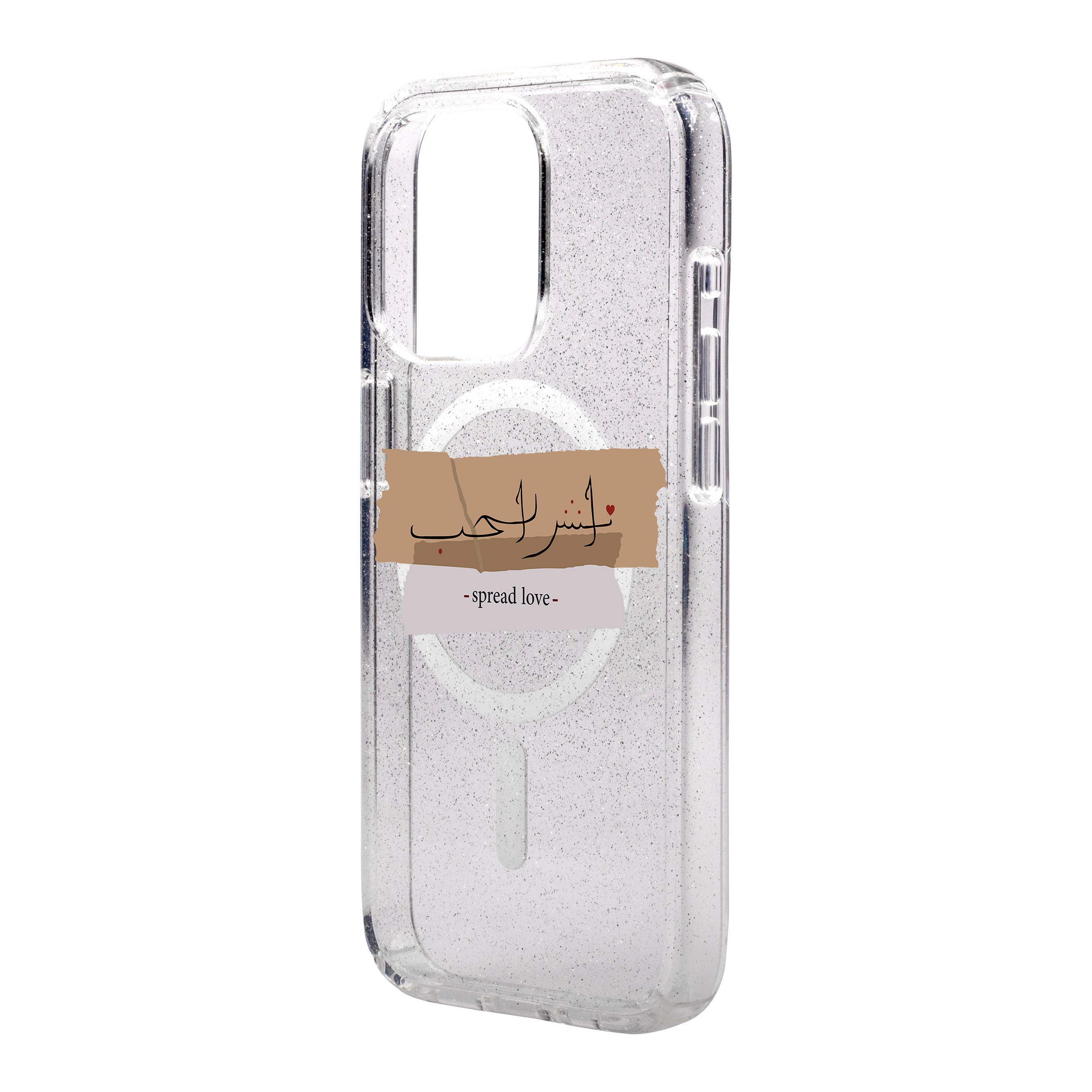 SPREAD LOVE-iPhone Shiny Case with MagSafe