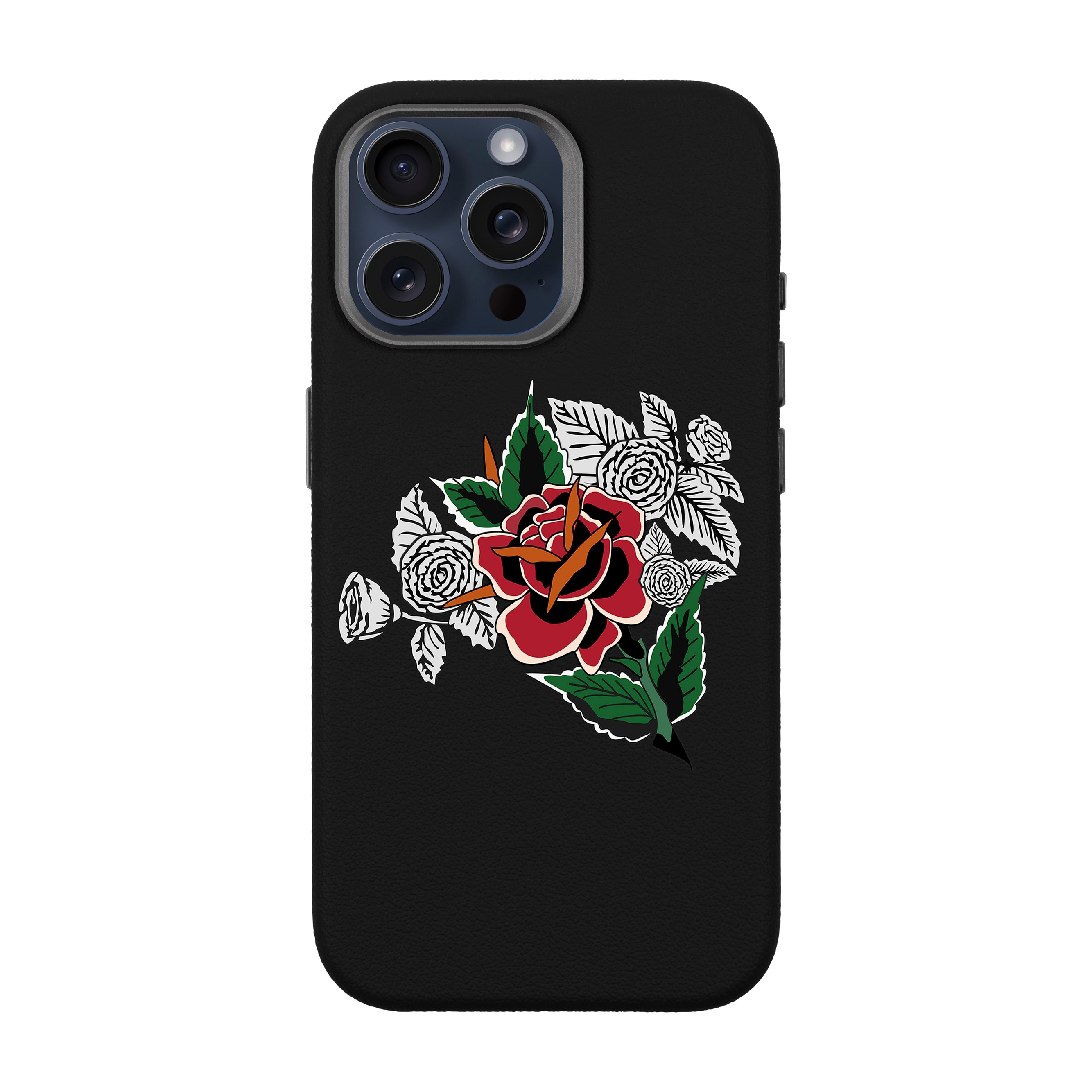 DRY ROSE-iPhone Leather 15 Premium Case with MagSafe