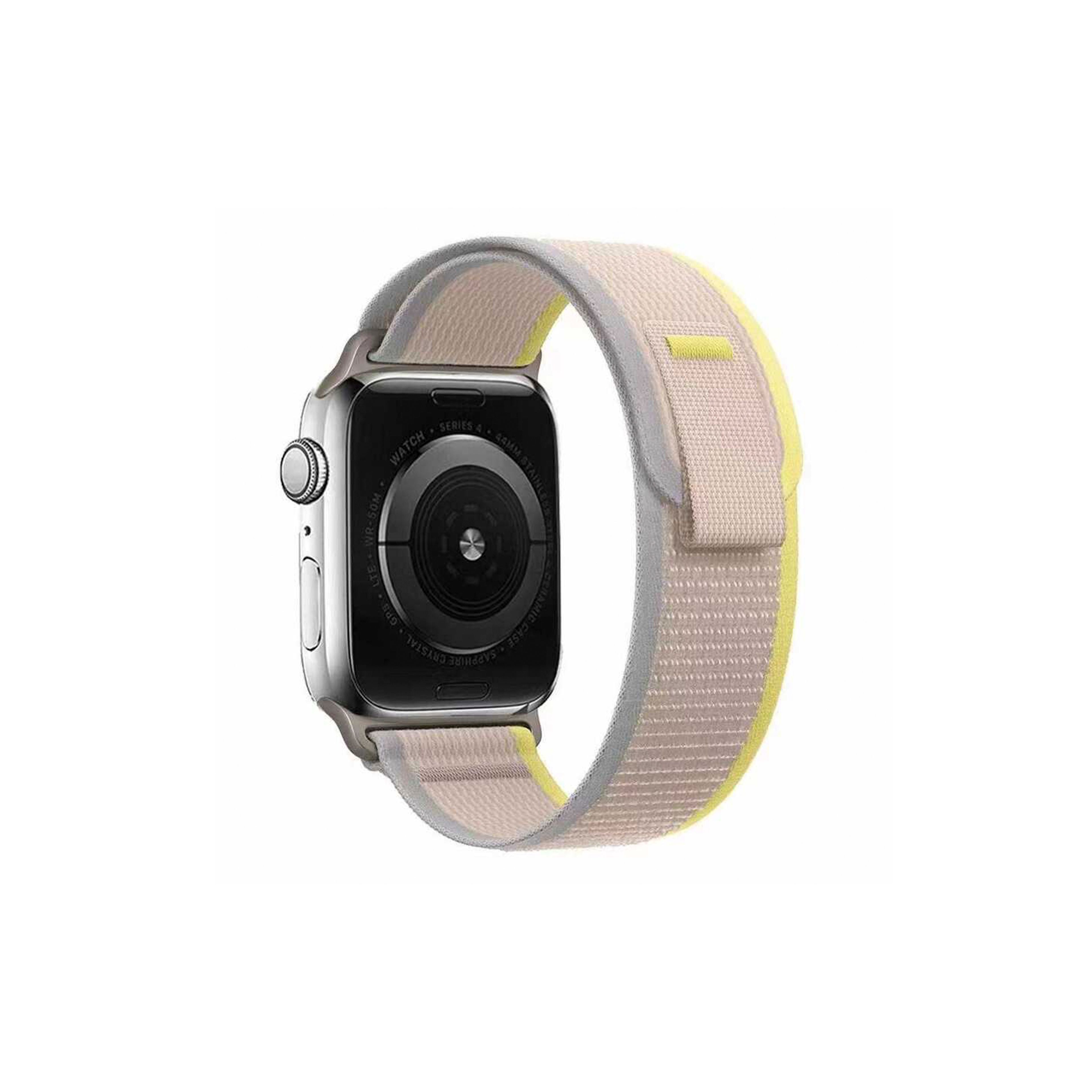 Apple Watch Webbing Kordon-Beyaz Sarı