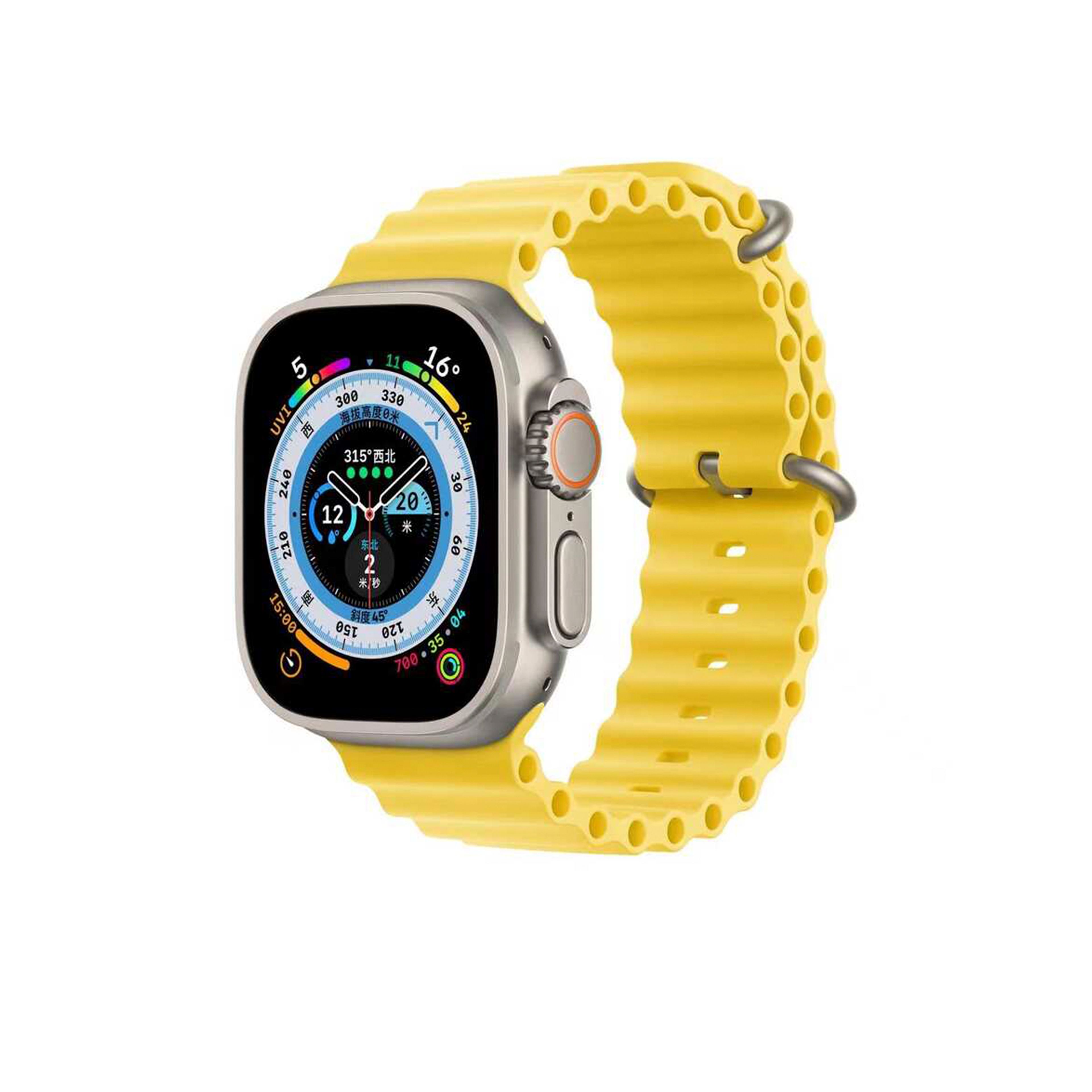 Apple Watch Kasis Silikon Kordon-Sarı