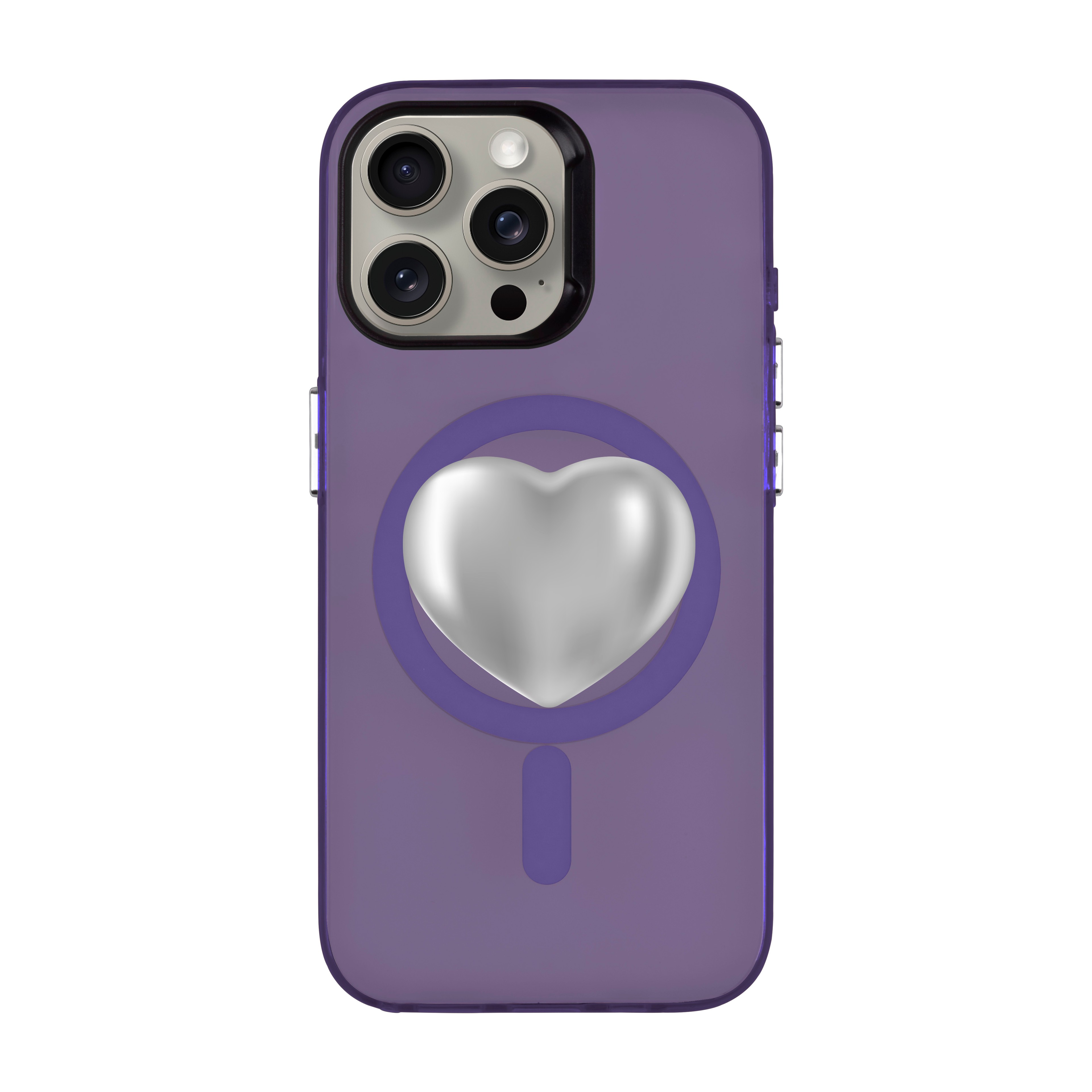 SILVER HEART-iPhone Hold Kılıf MagSafe Özellikli