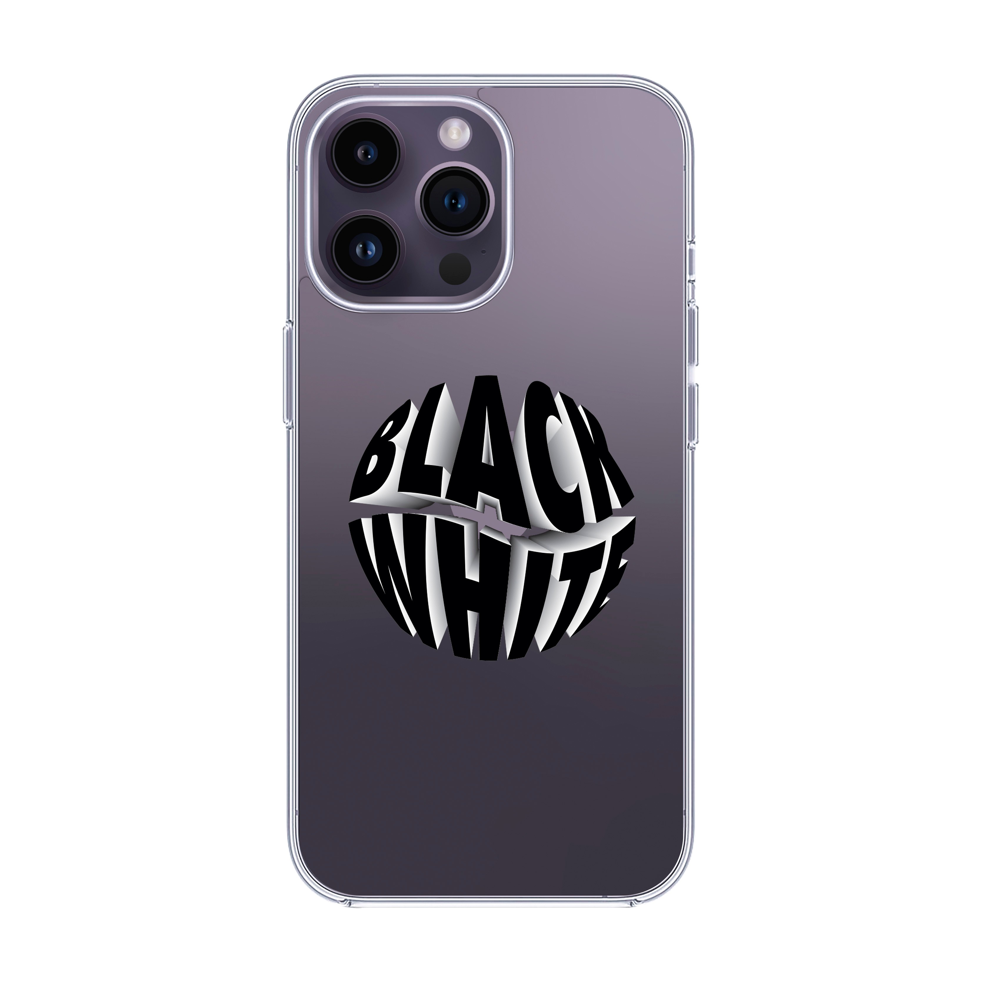 Black White - iPhone Clear Case