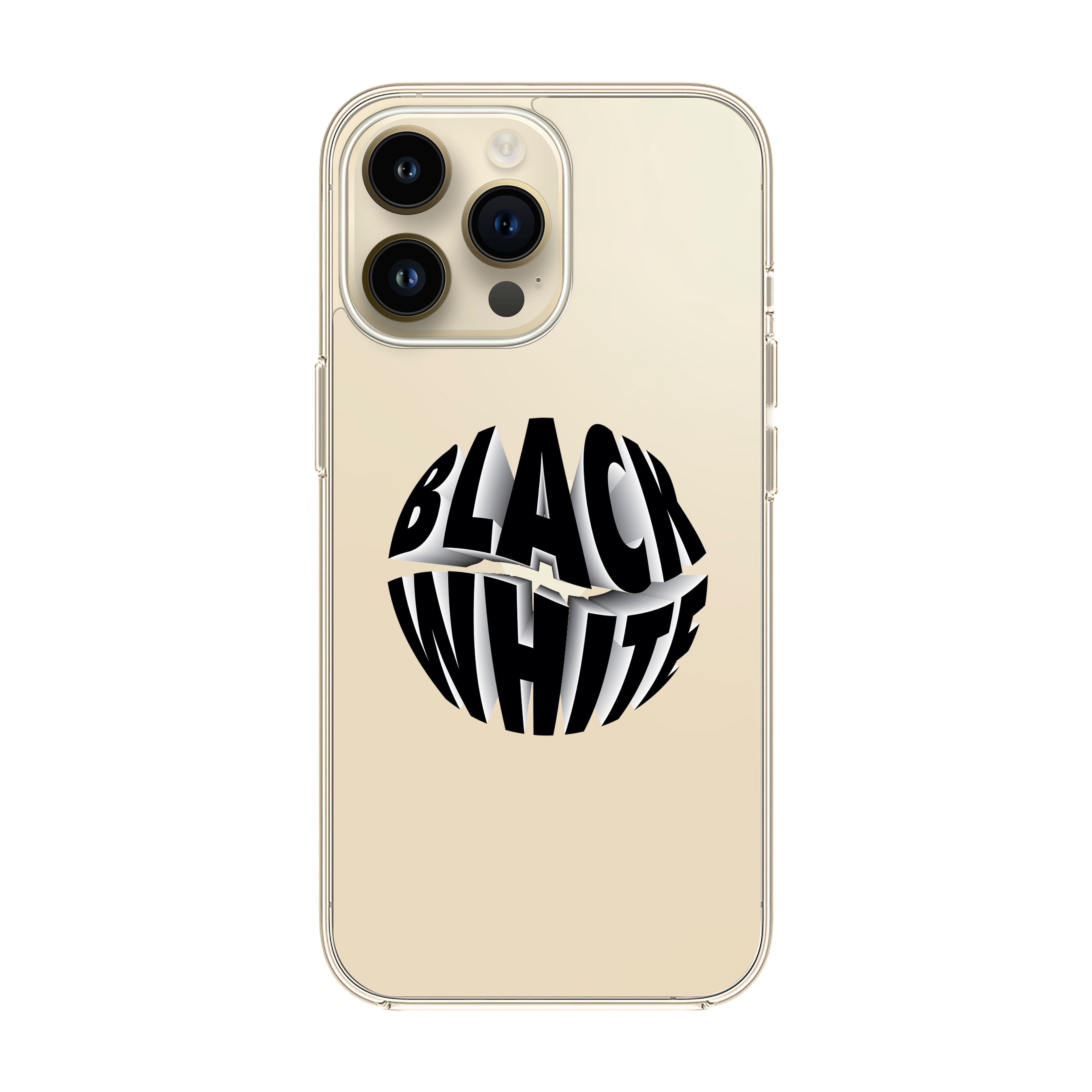 Black White - iPhone Clear Case