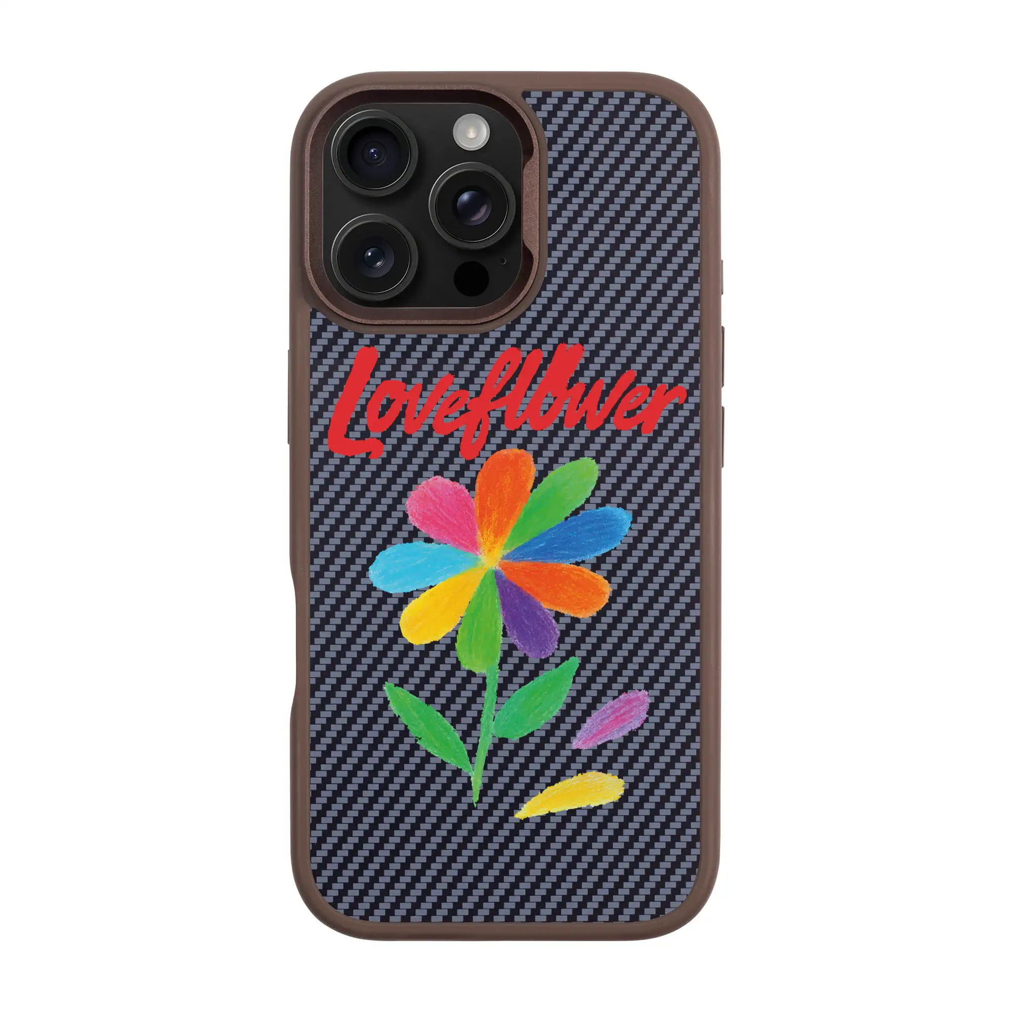 LOVE FLOWER-iPhone Plaid Kılıf MagSafe Özellikli