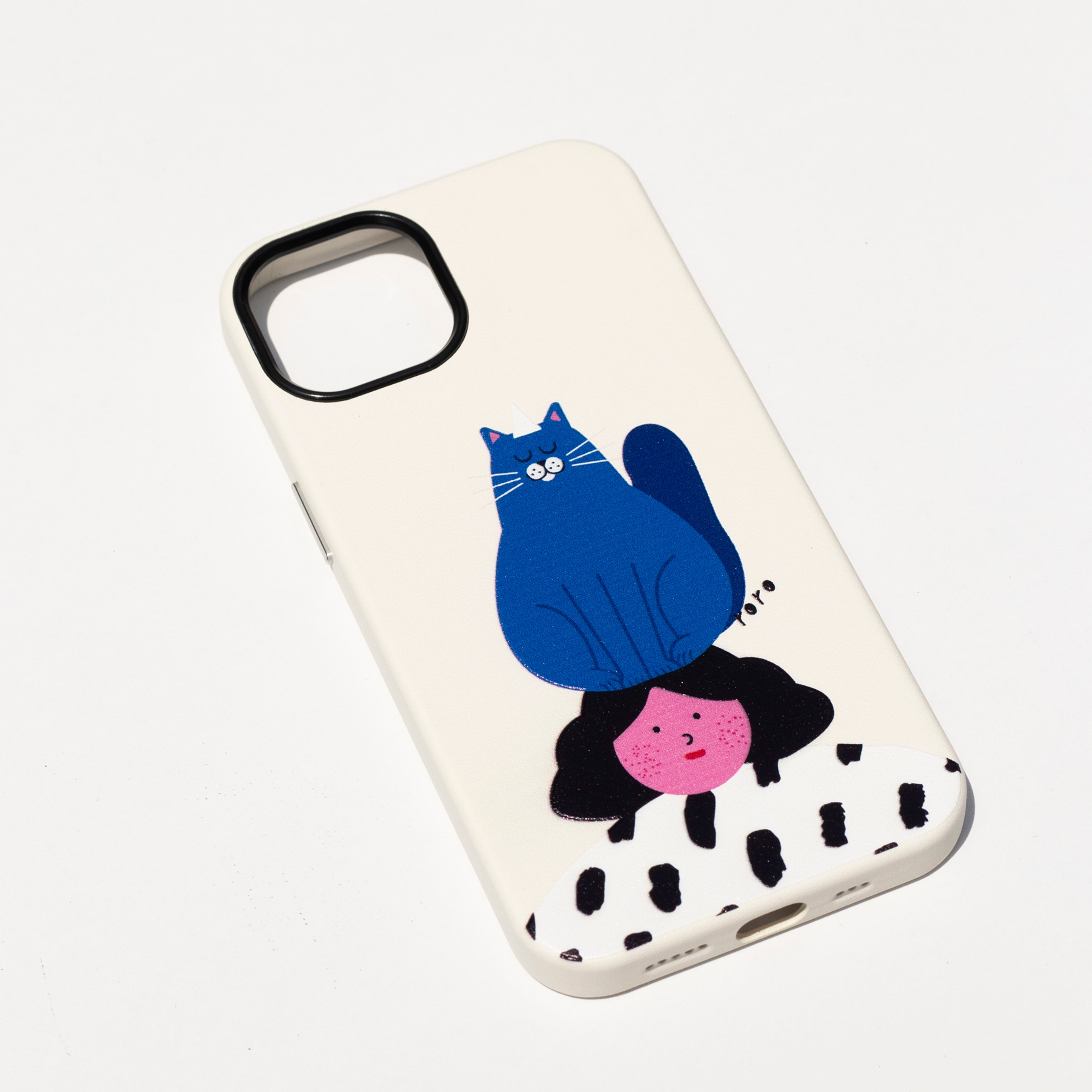 NAUGHTY CAT-iPhone Leather Kılıf