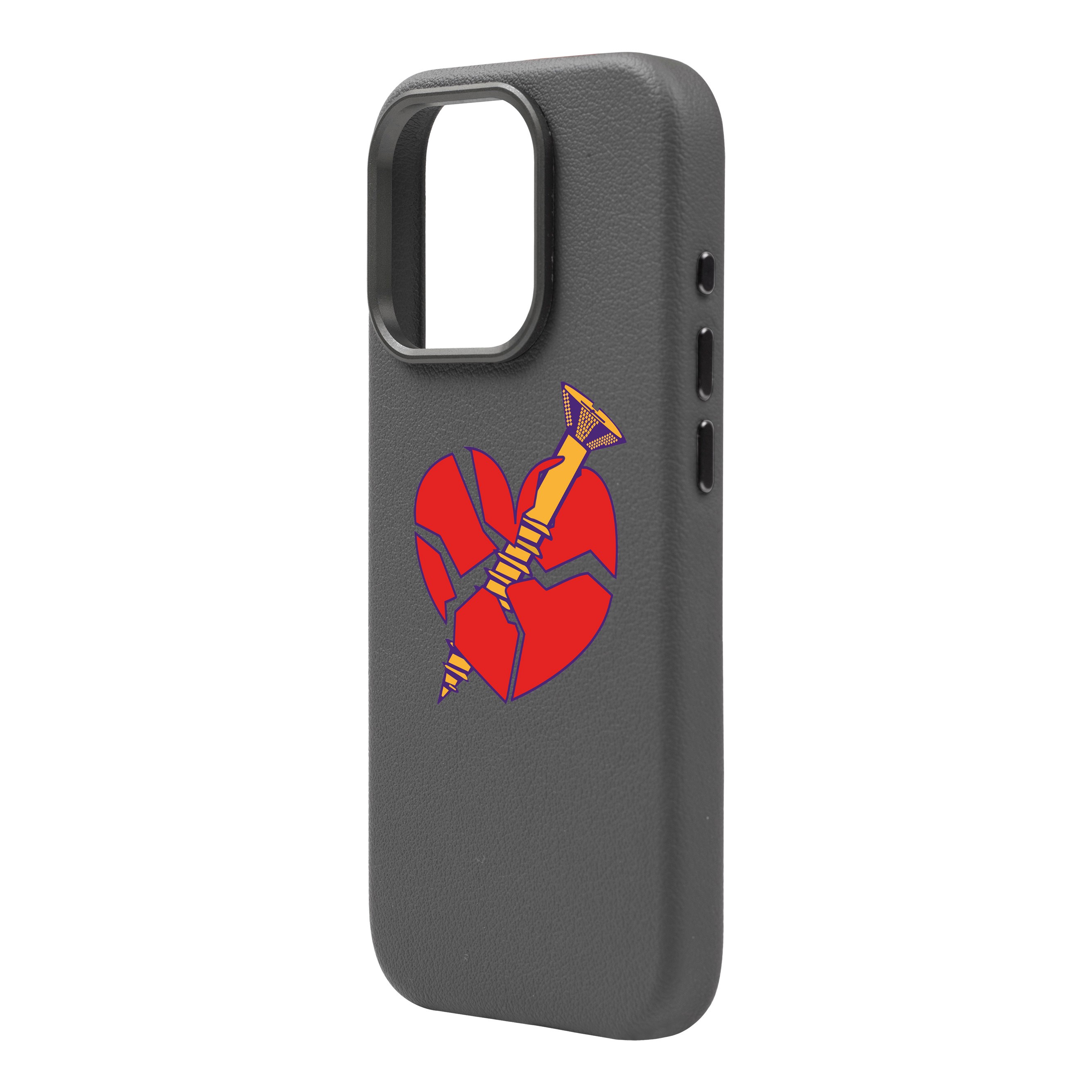 BROKEN HEART-iPhone Leather Premium Case with MagSafe