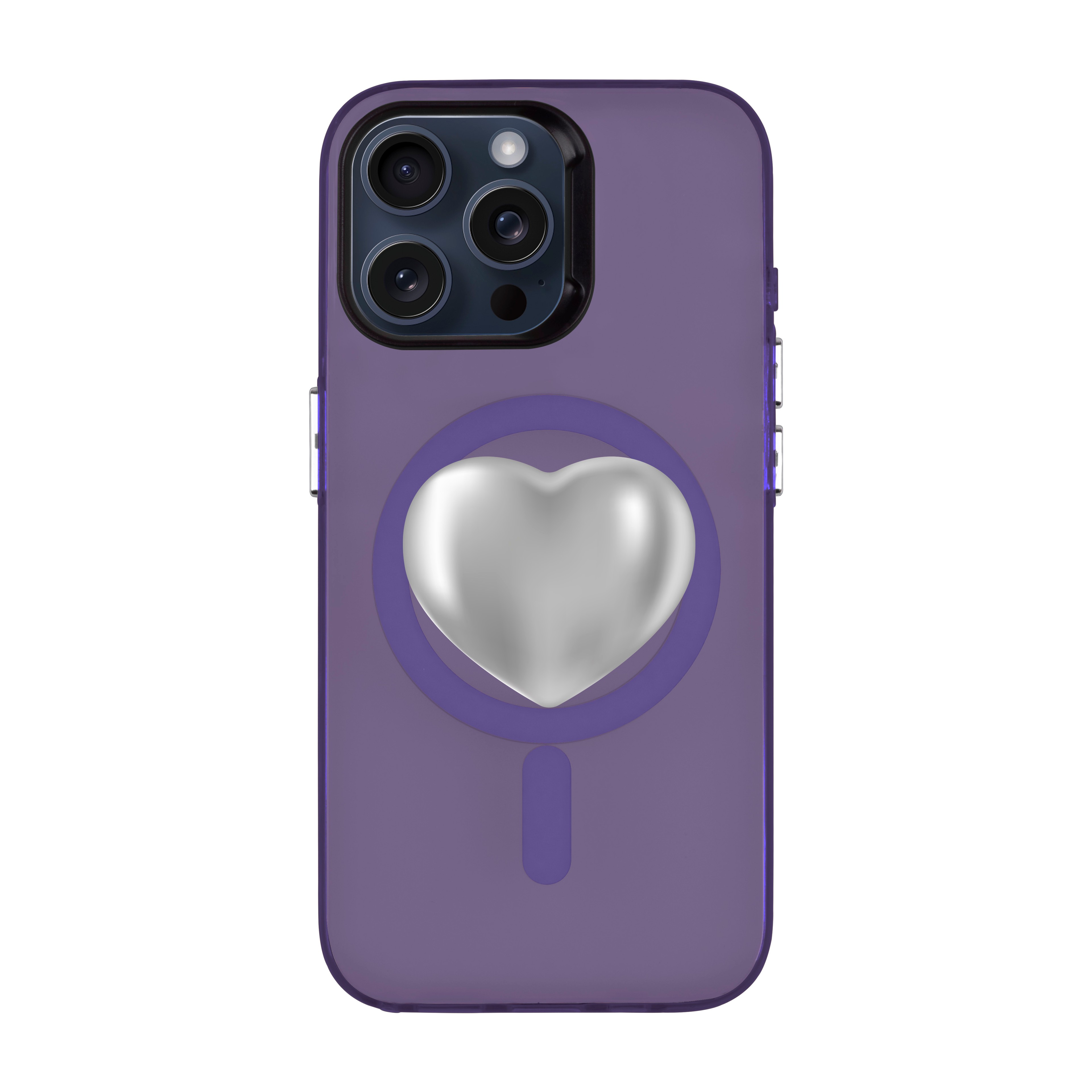 Silver Heart - iPhone Hold Case with MagSafe