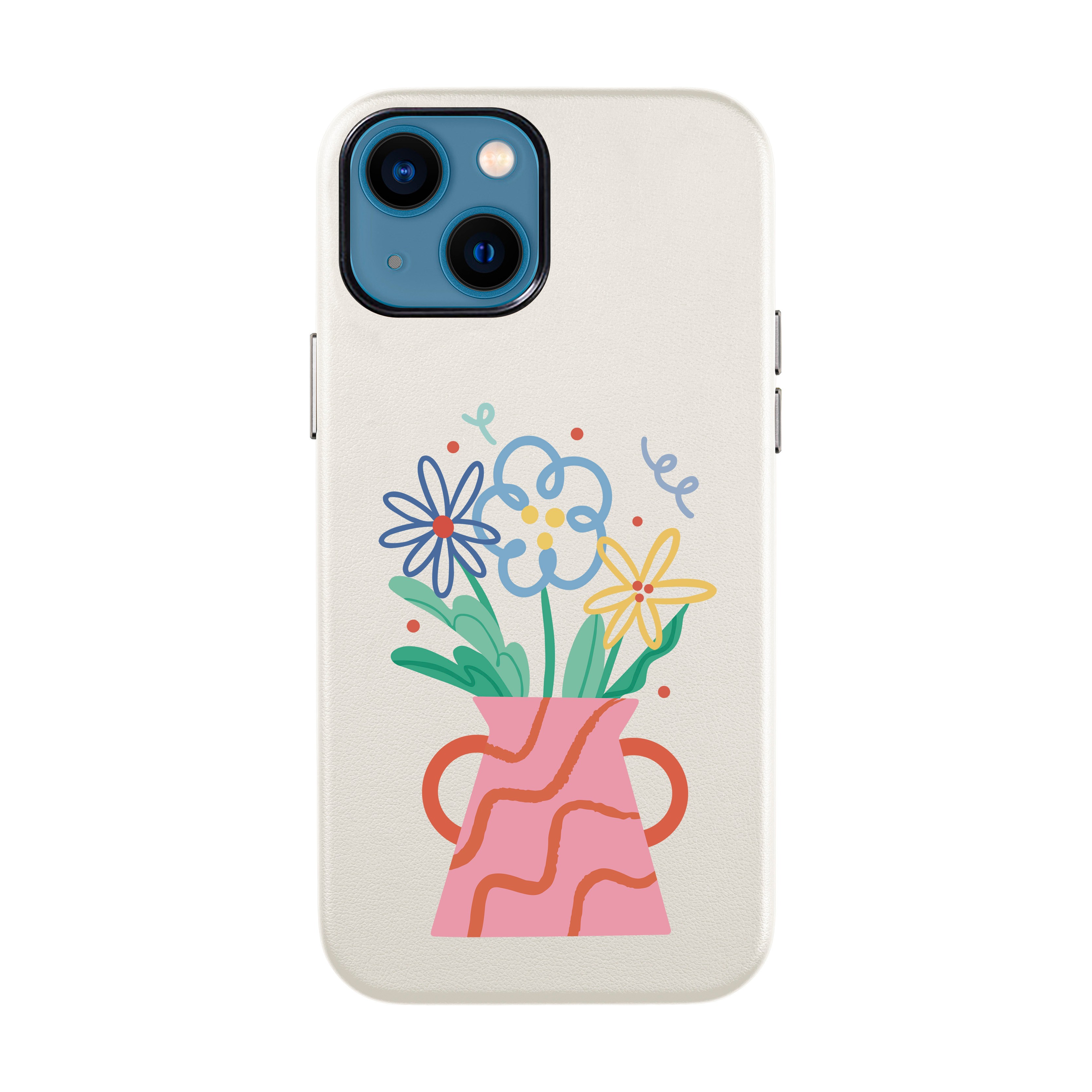 Pink Vase - iPhone Leather Case