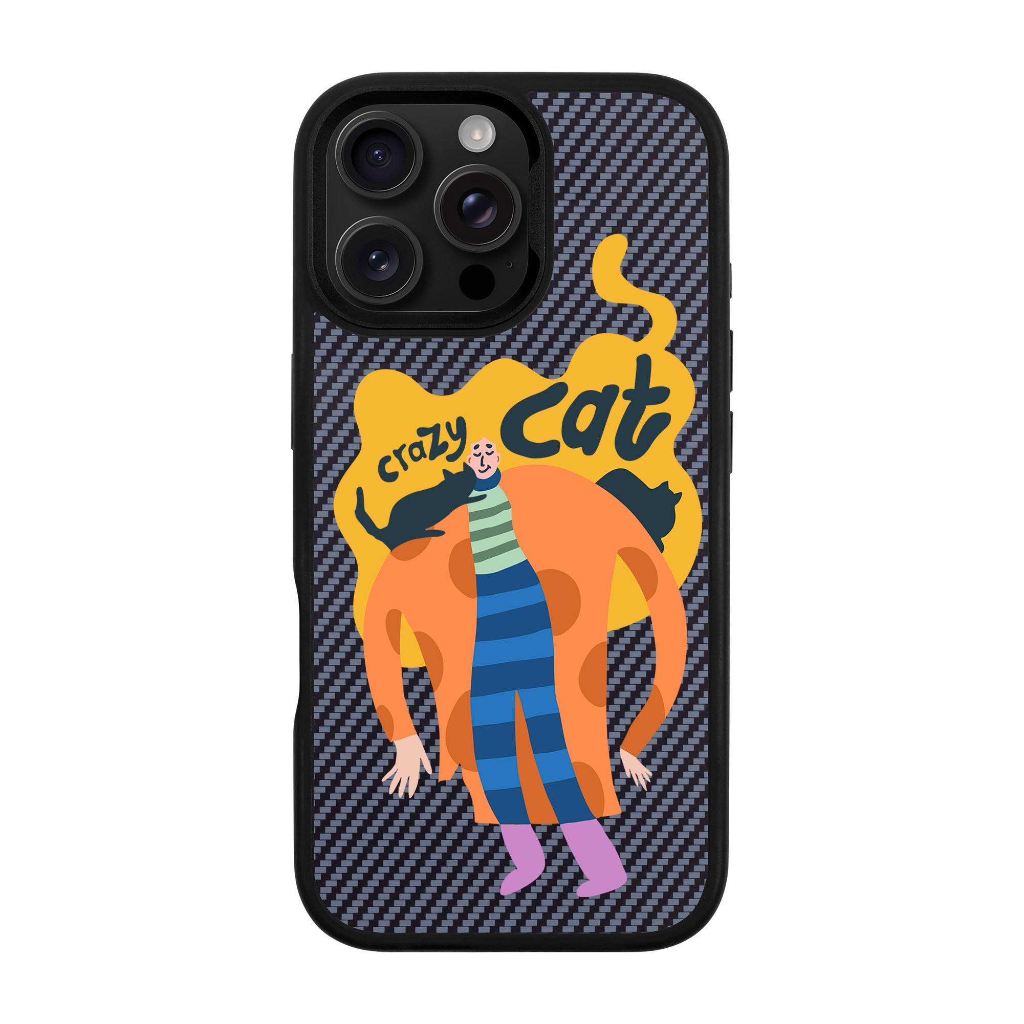 CRAZY CAT-iPhone Plaid Kılıf MagSafe Özellikli