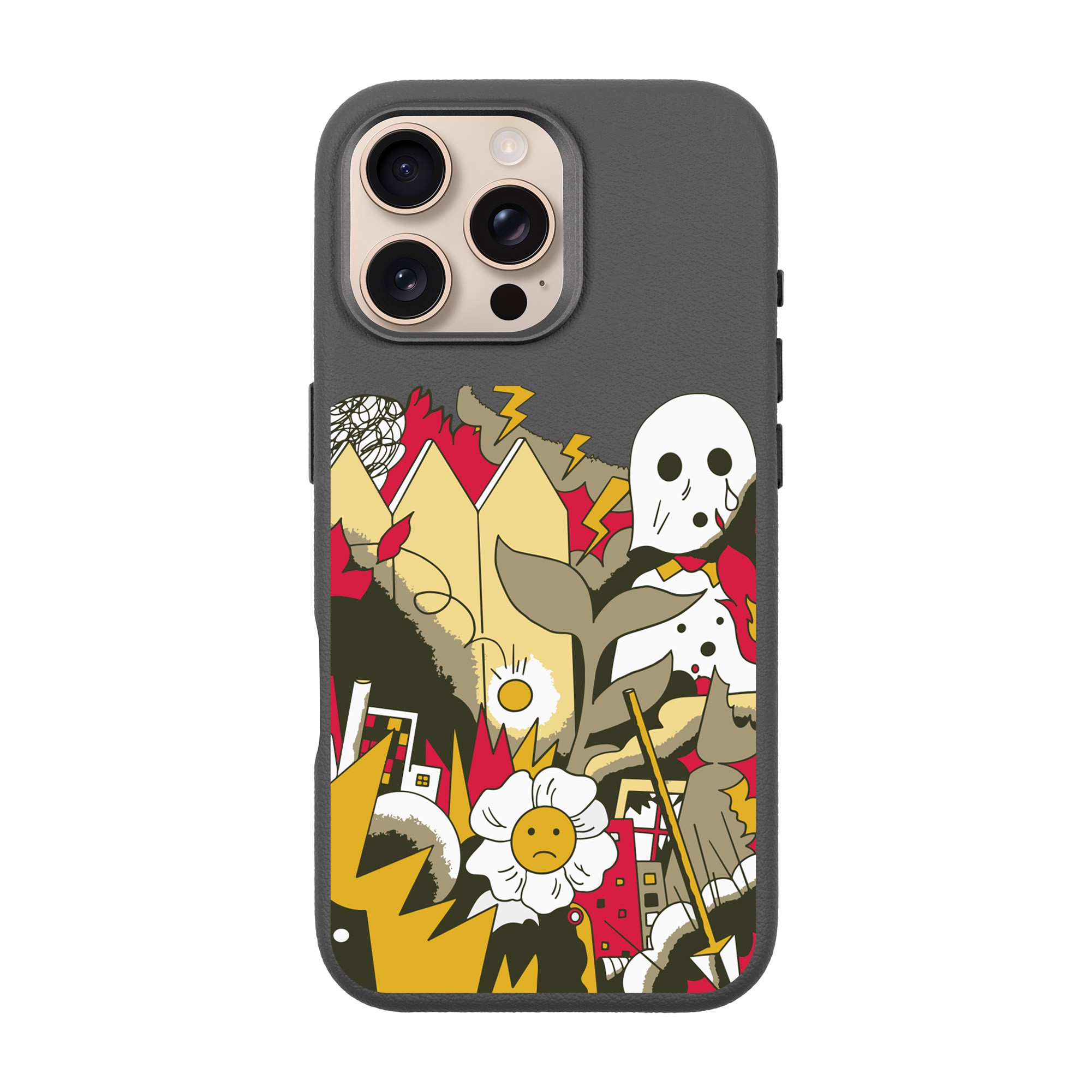 EVERYTHING IS BURNING-iPhone Leather Premium Case with MagSafe