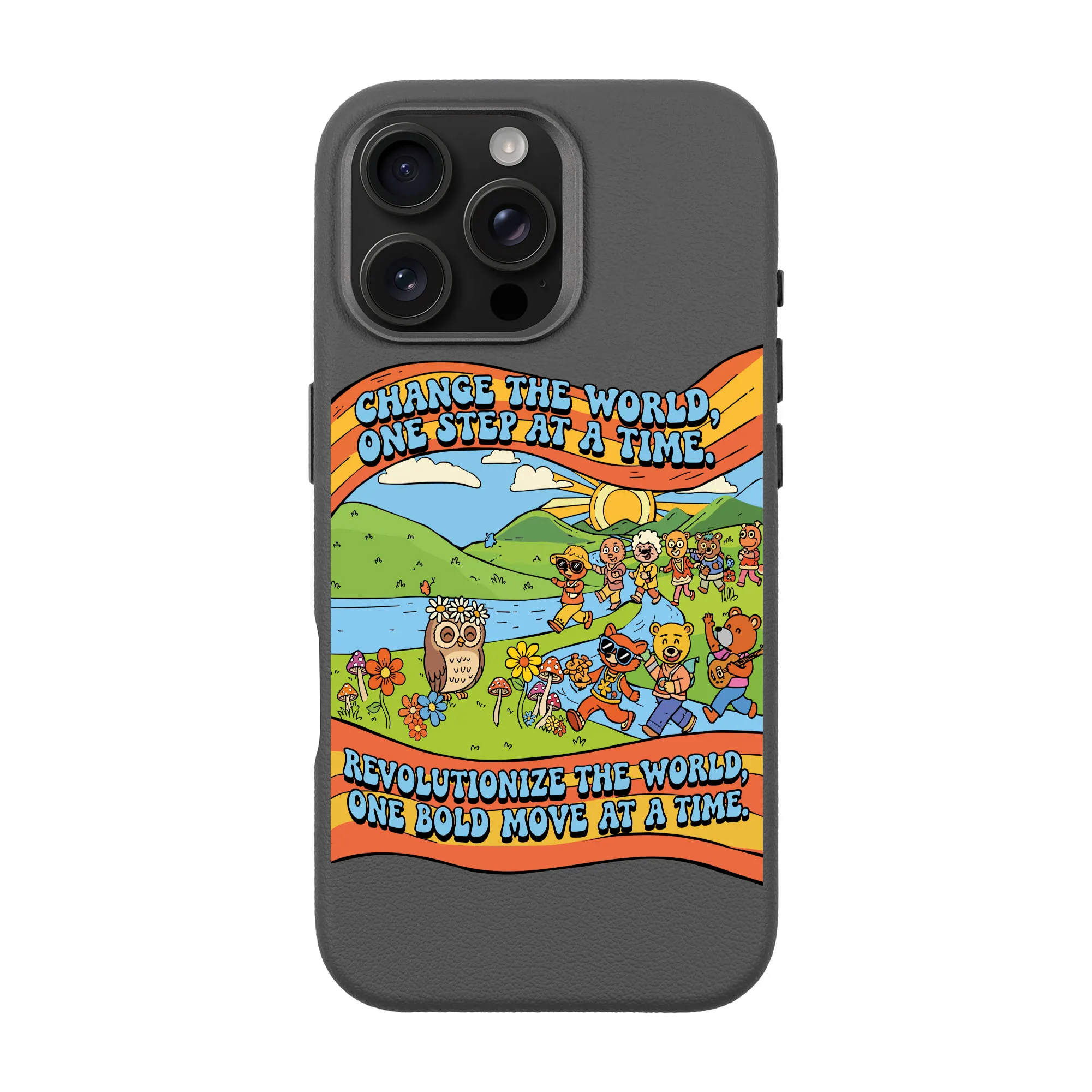 CHANGE THE WORLD-iPhone Leather Premium Kılıf MagSafe Özellikli