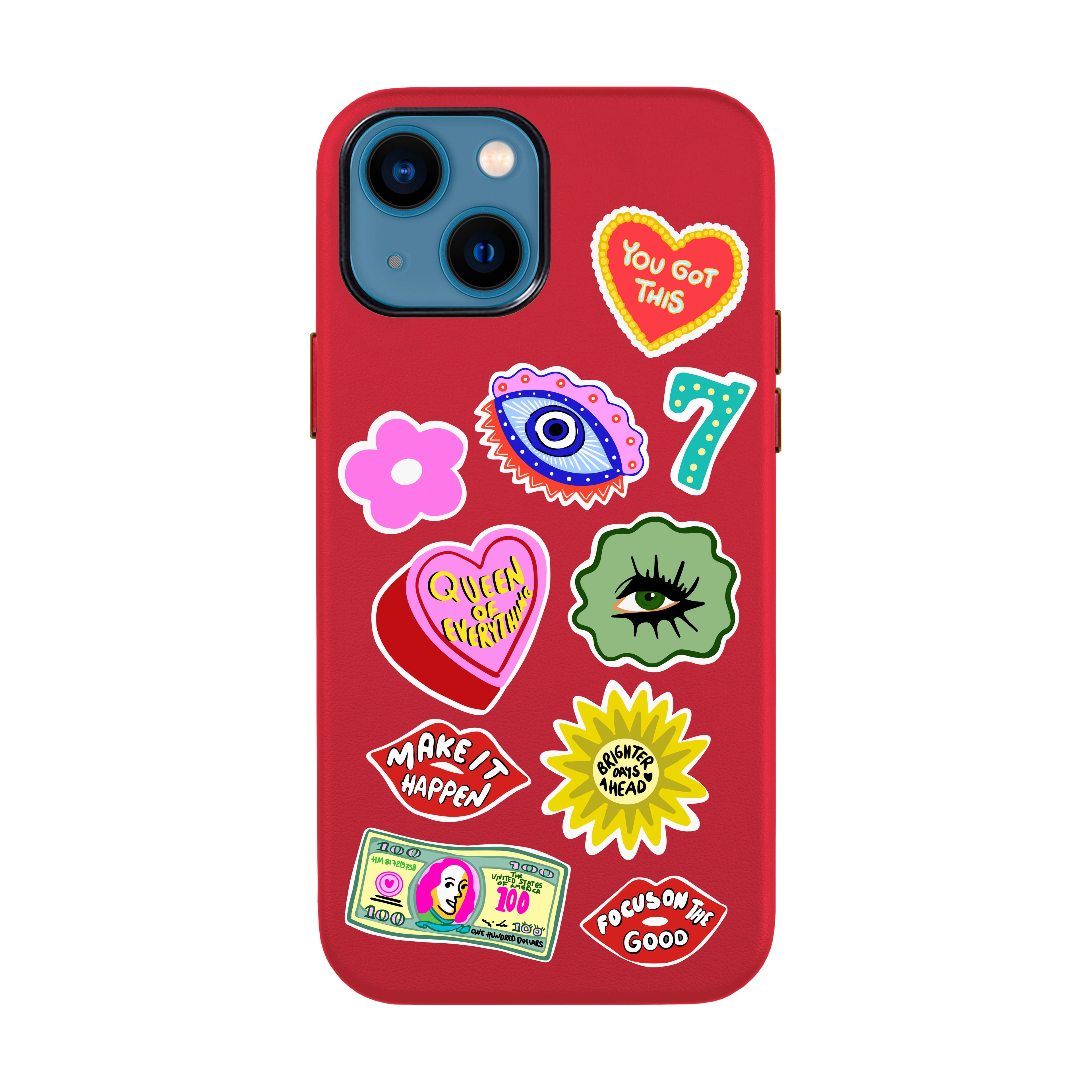 HM Stickers-iPhone Leather Case