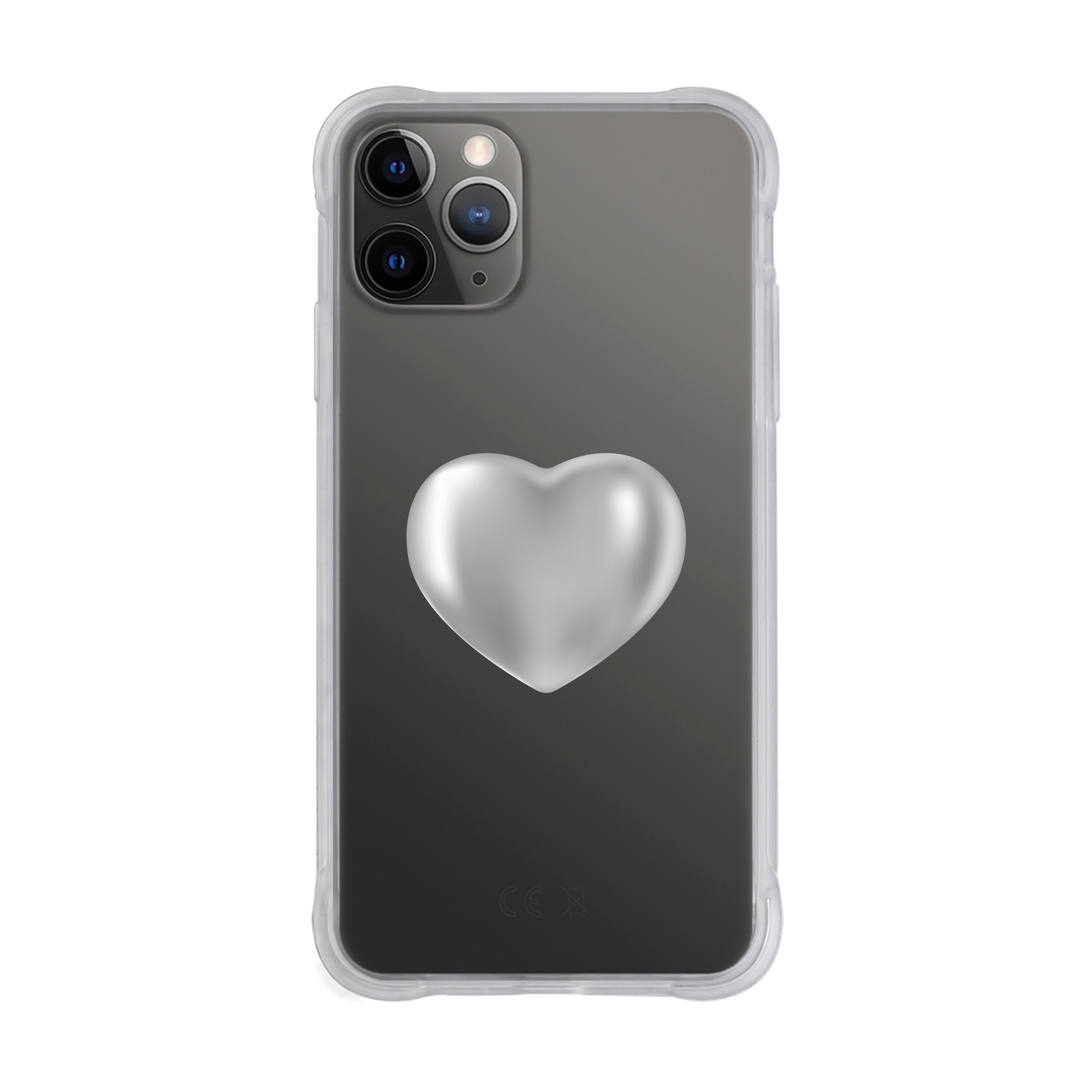 SILVER HEART-iPhone Drop Kılıf