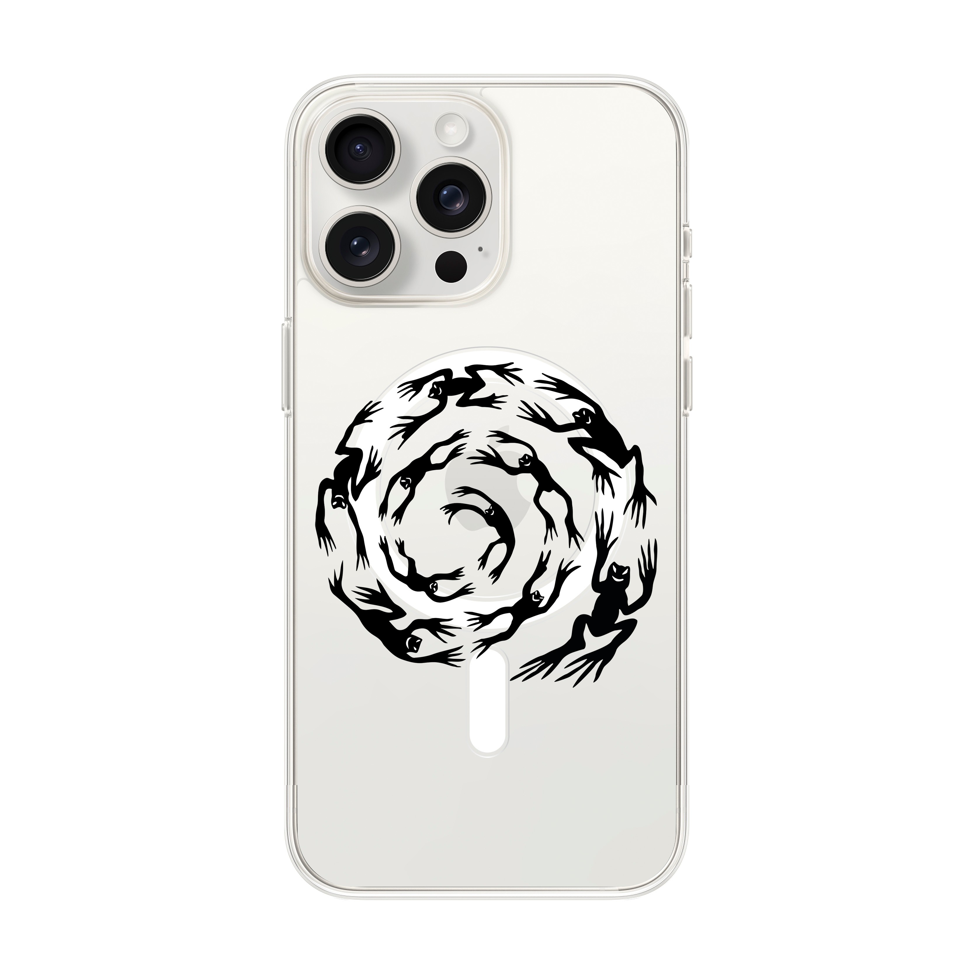 Swirling Frog - iPhone Clear Case with MagSafe