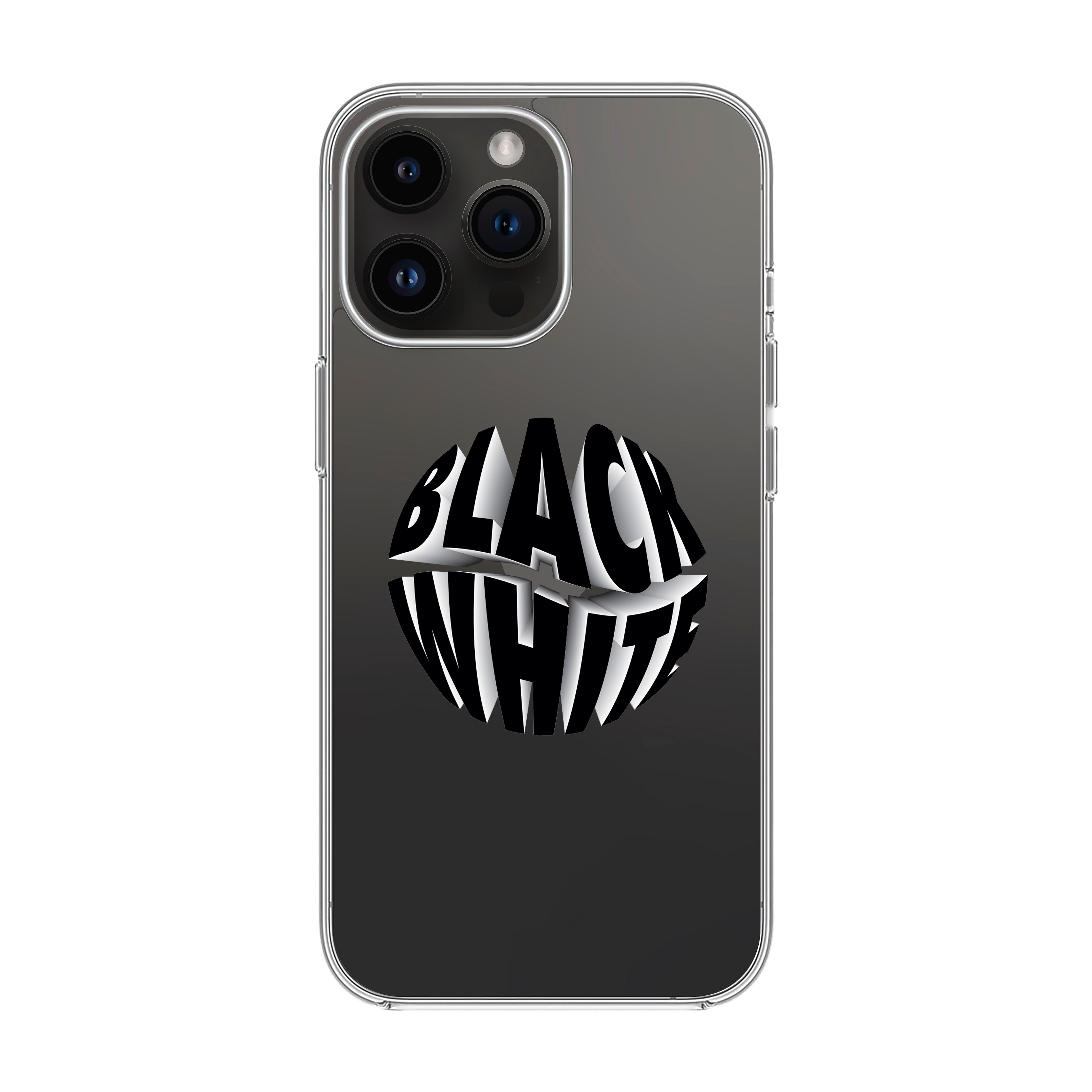 Black White - iPhone Clear Case