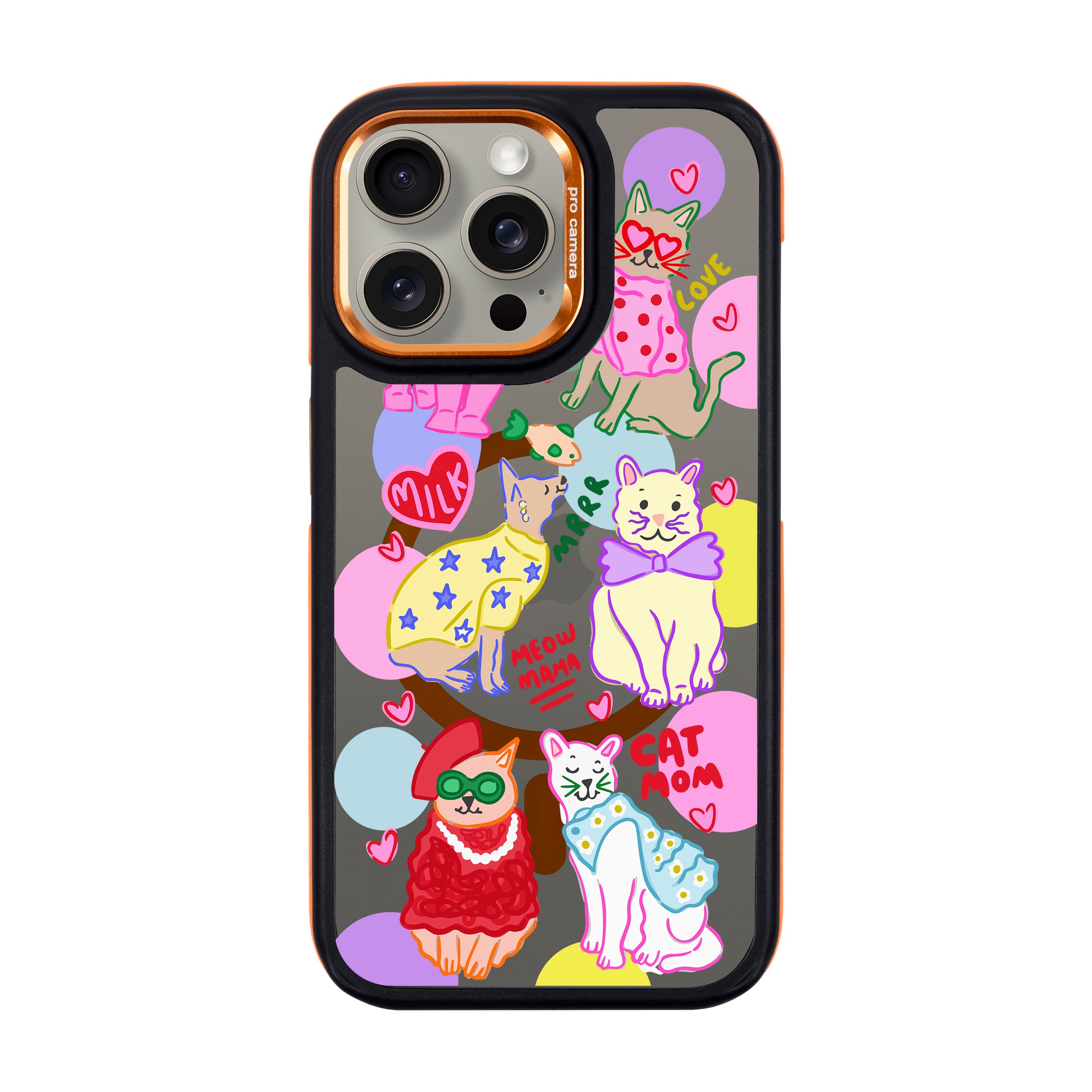 CAT MOM-iPhone Dark Case with MagSafe