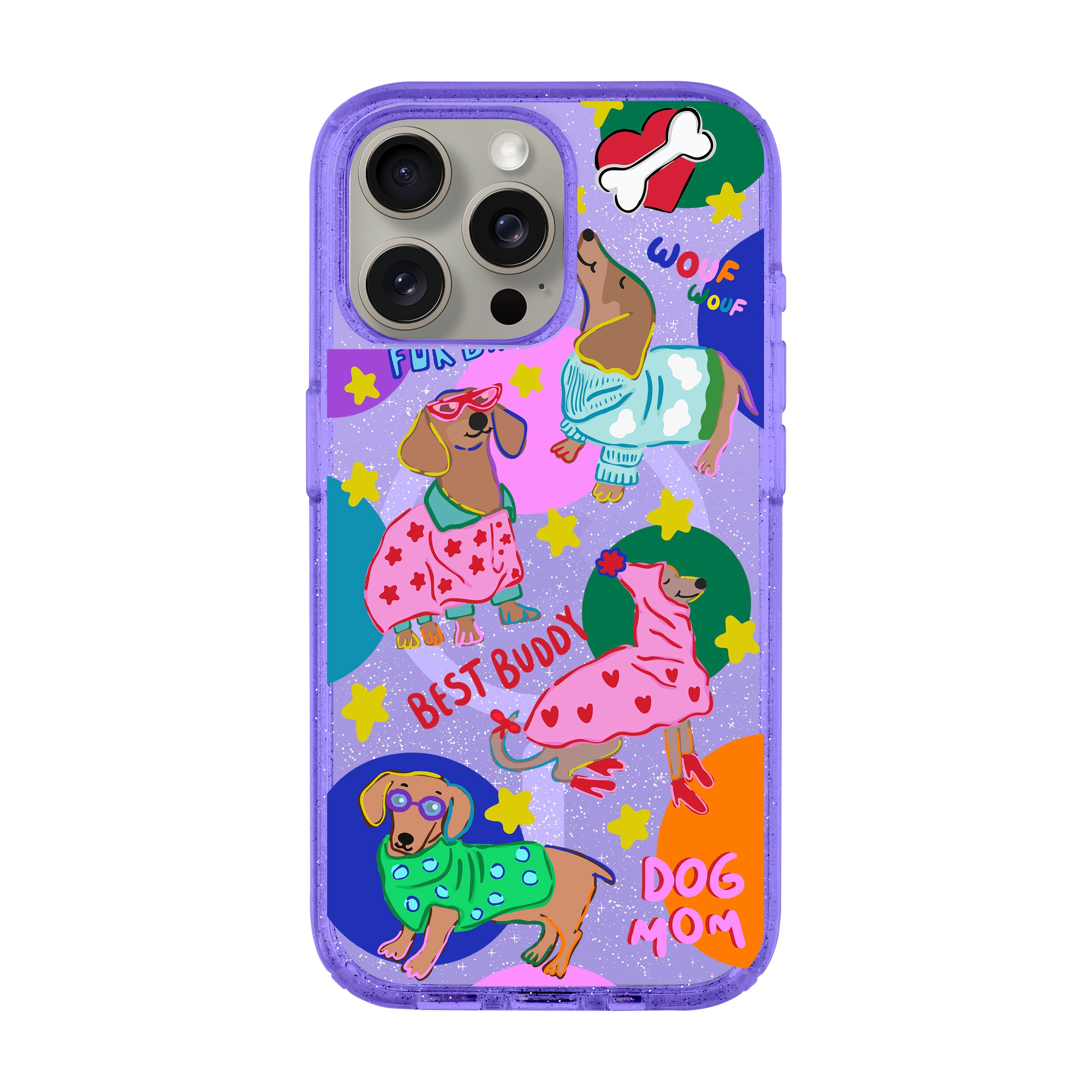 DOG MOM-iPhone Shiny Case with MagSafe