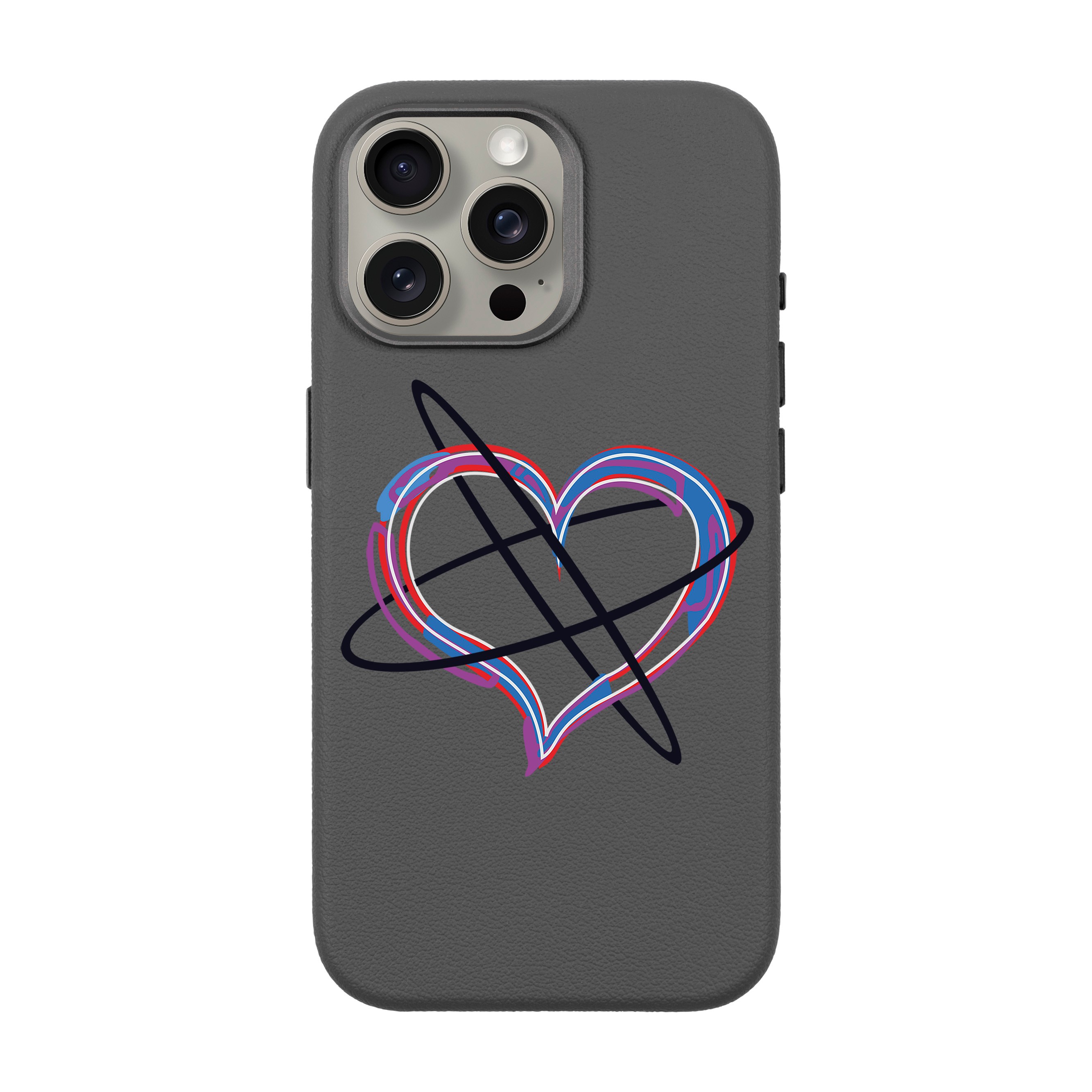 HEART ATTACK-iPhone Leather 15 Premium Case with MagSafe