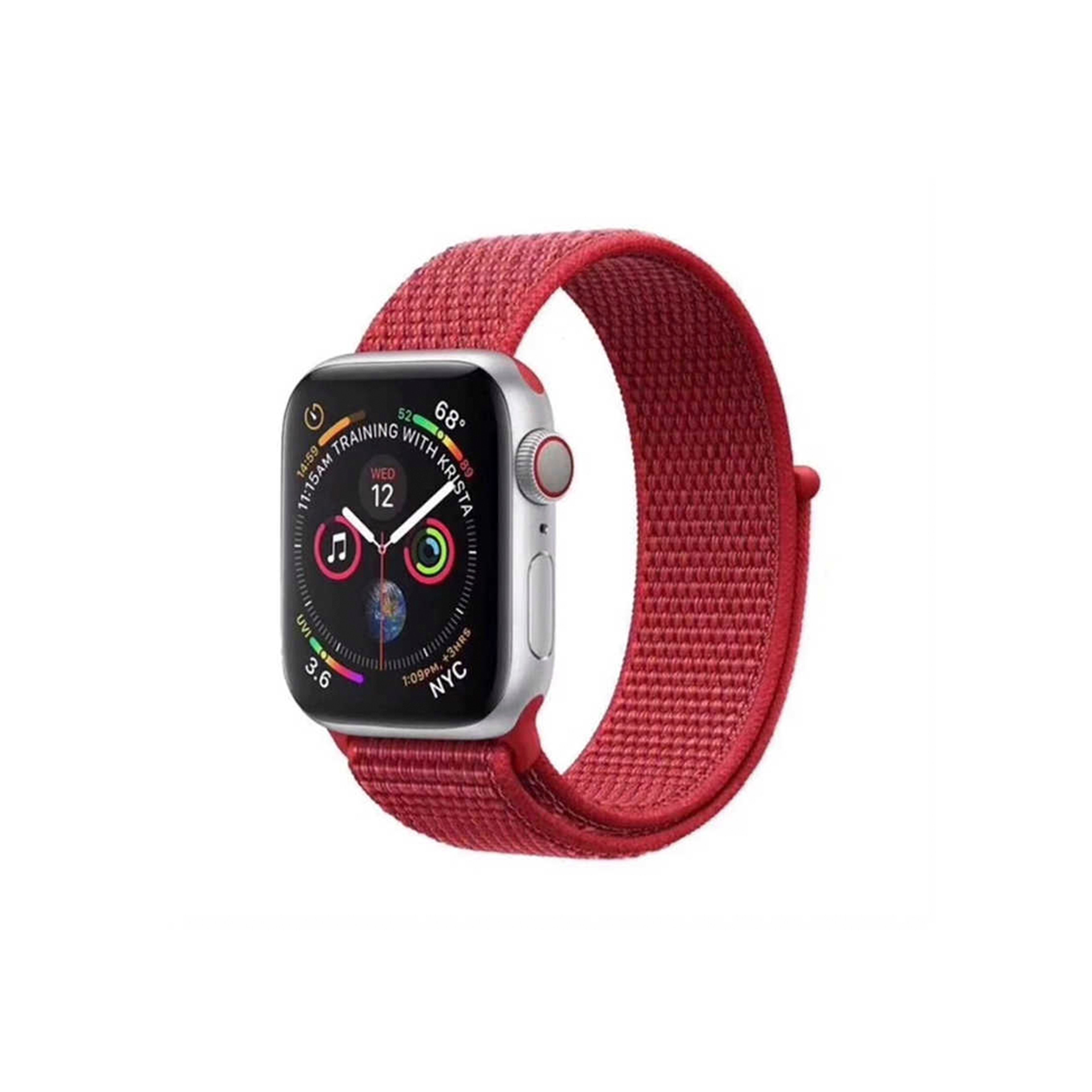 Apple Watch Velcro Kordon-Kırmızı