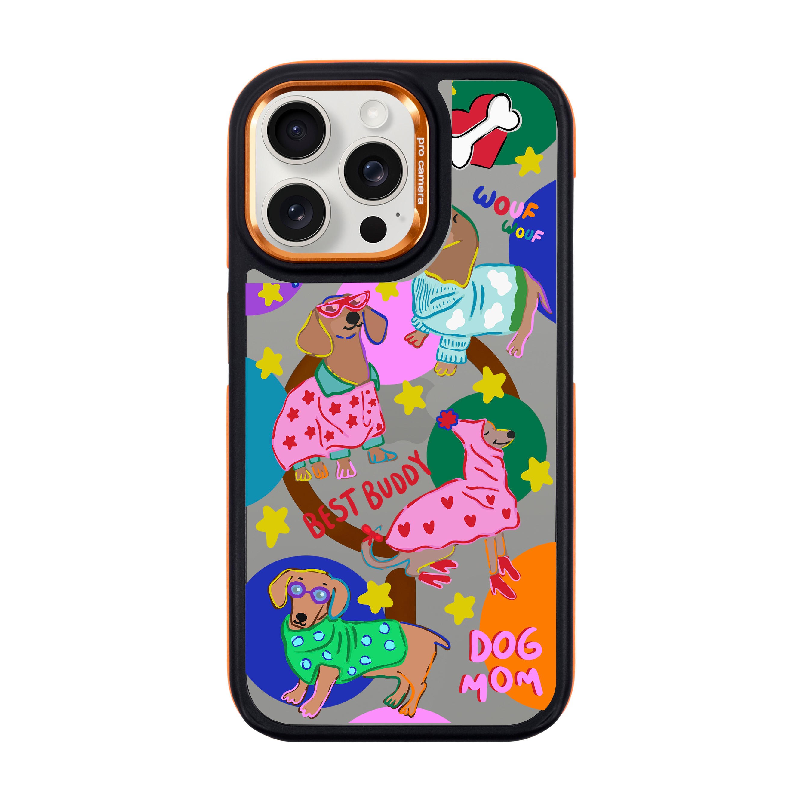 DOG MOM-iPhone Dark Case with MagSafe