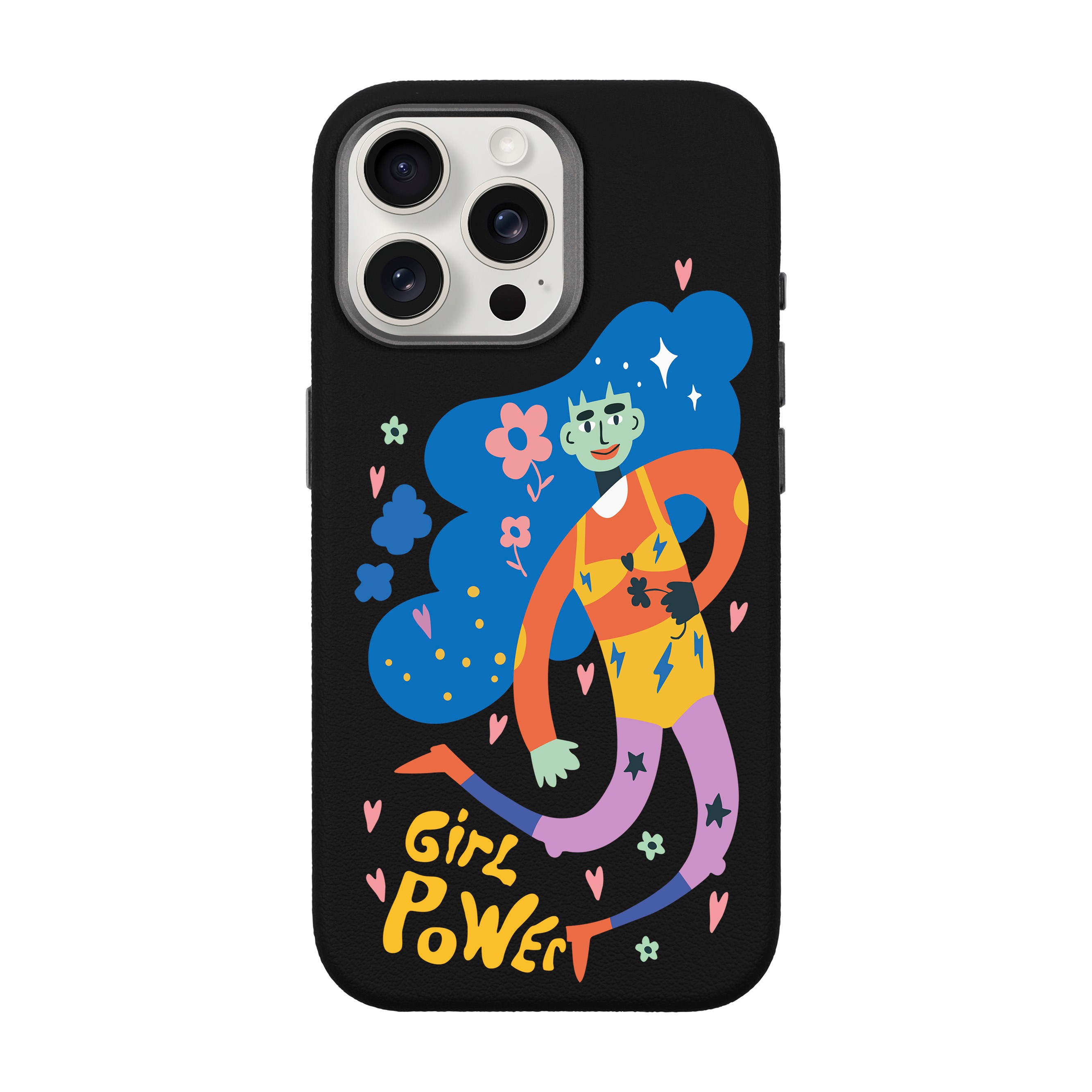 GIRL POWER-iPhone Leather 15 Premium Kılıf MagSafe Özellikli