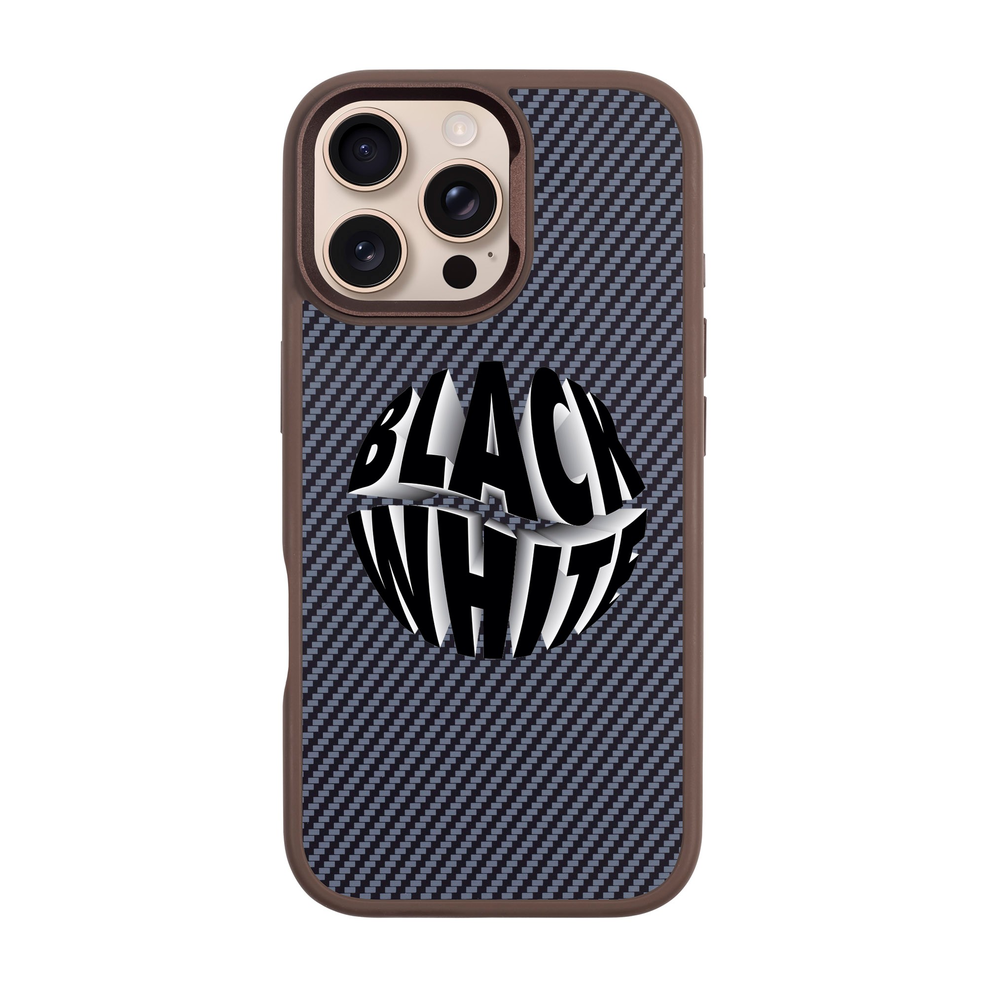 BLACK WHITE-iPhone Plaid Kılıf MagSafe Özellikli